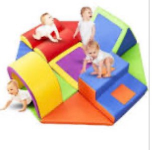 climbing toys for toddlers, 11pcs toddler climbing toys indoor for climb,crawl and slide, soft play foam climbing blocks by linor