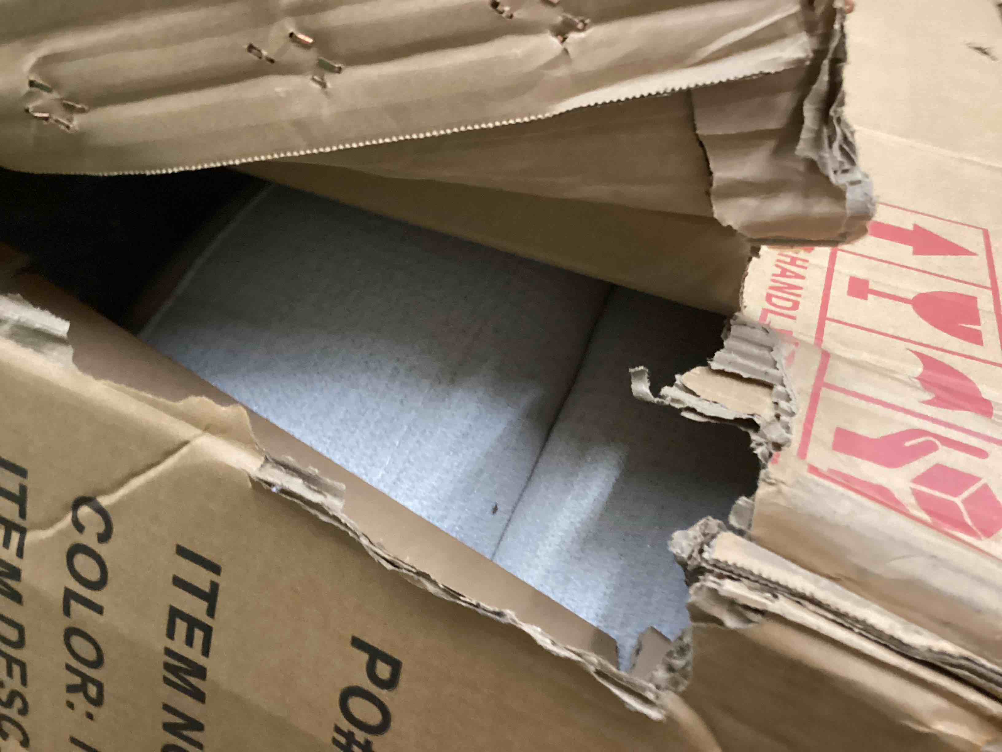 Condition photo showing Good Condition for 5-piece left-armrest corner sectional with right curved deep seat by latitude run® (incomplete only raf chaise) 