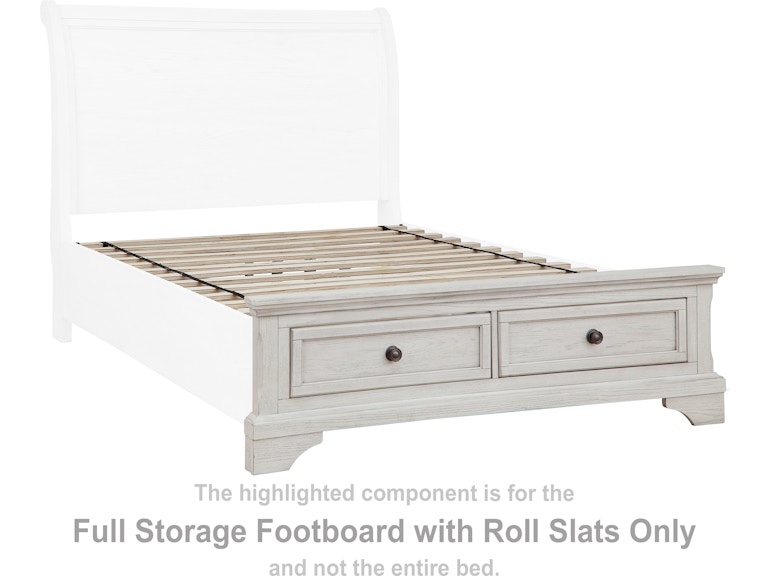 Signature Design by Ashley Bedroom Robbinsdale Full Storage Footboard with Roll Slats B742-84S at Indiana Furniture and Mattress (only footboard 