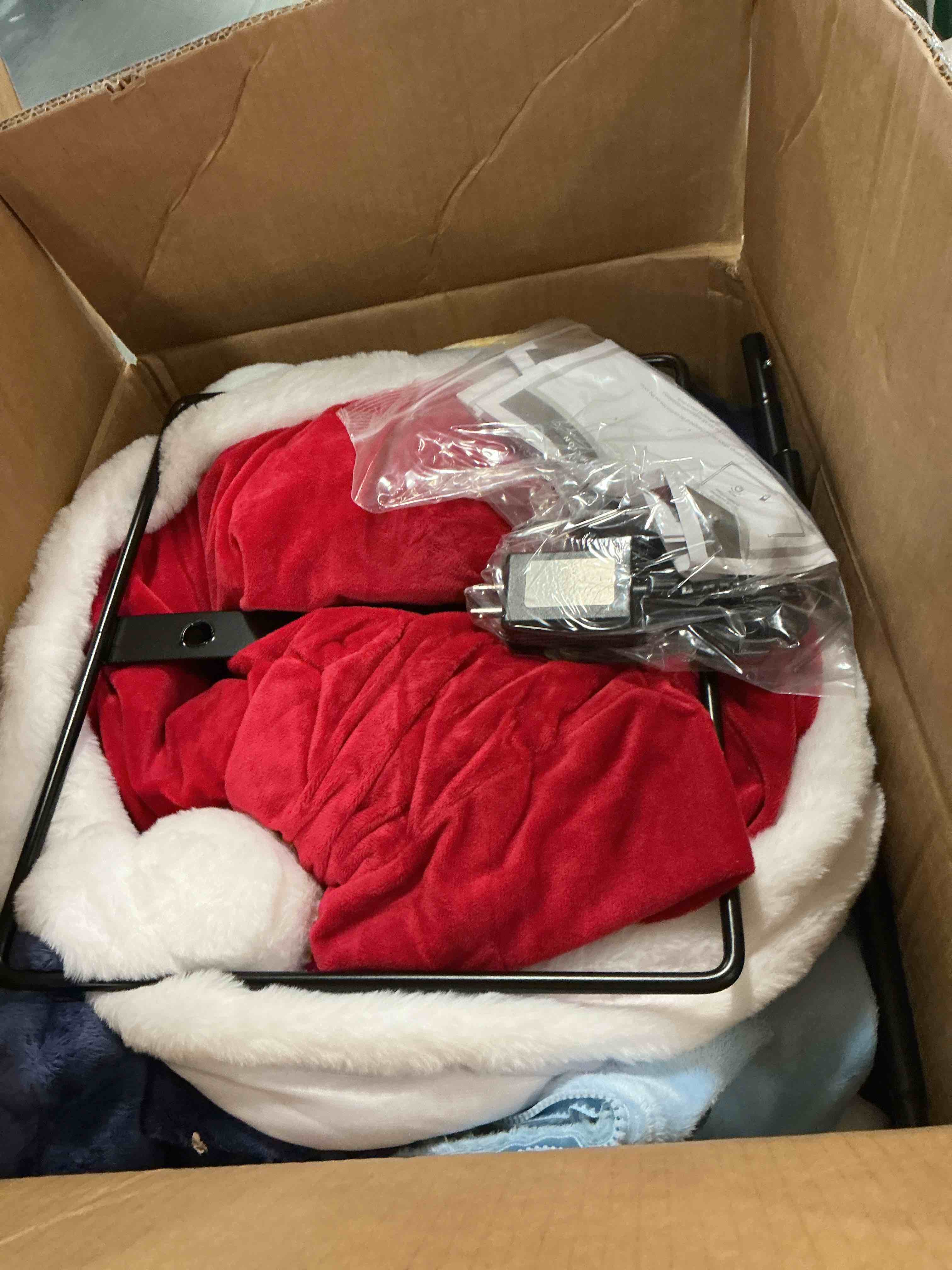 Condition photo showing As Is for BLUEY 4-FT MUSICAL ANIMATRONIC CHRISTMAS DECORATION SHE SPEAKS, VERY COOL 