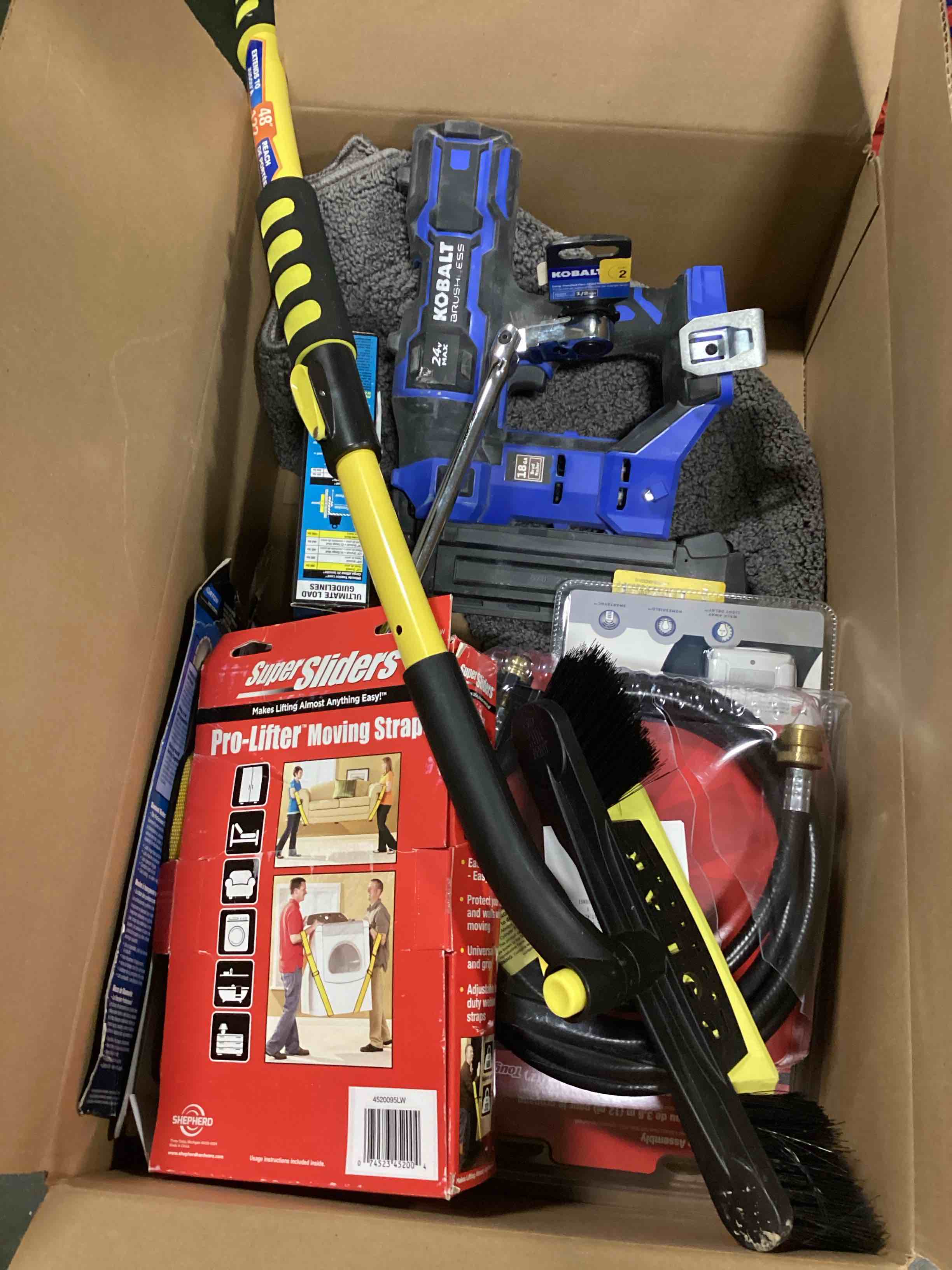 Condition photo showing As Is for Assorted Home Improvement Lot (Small Tools, Screw, Home Accessories, etc.)