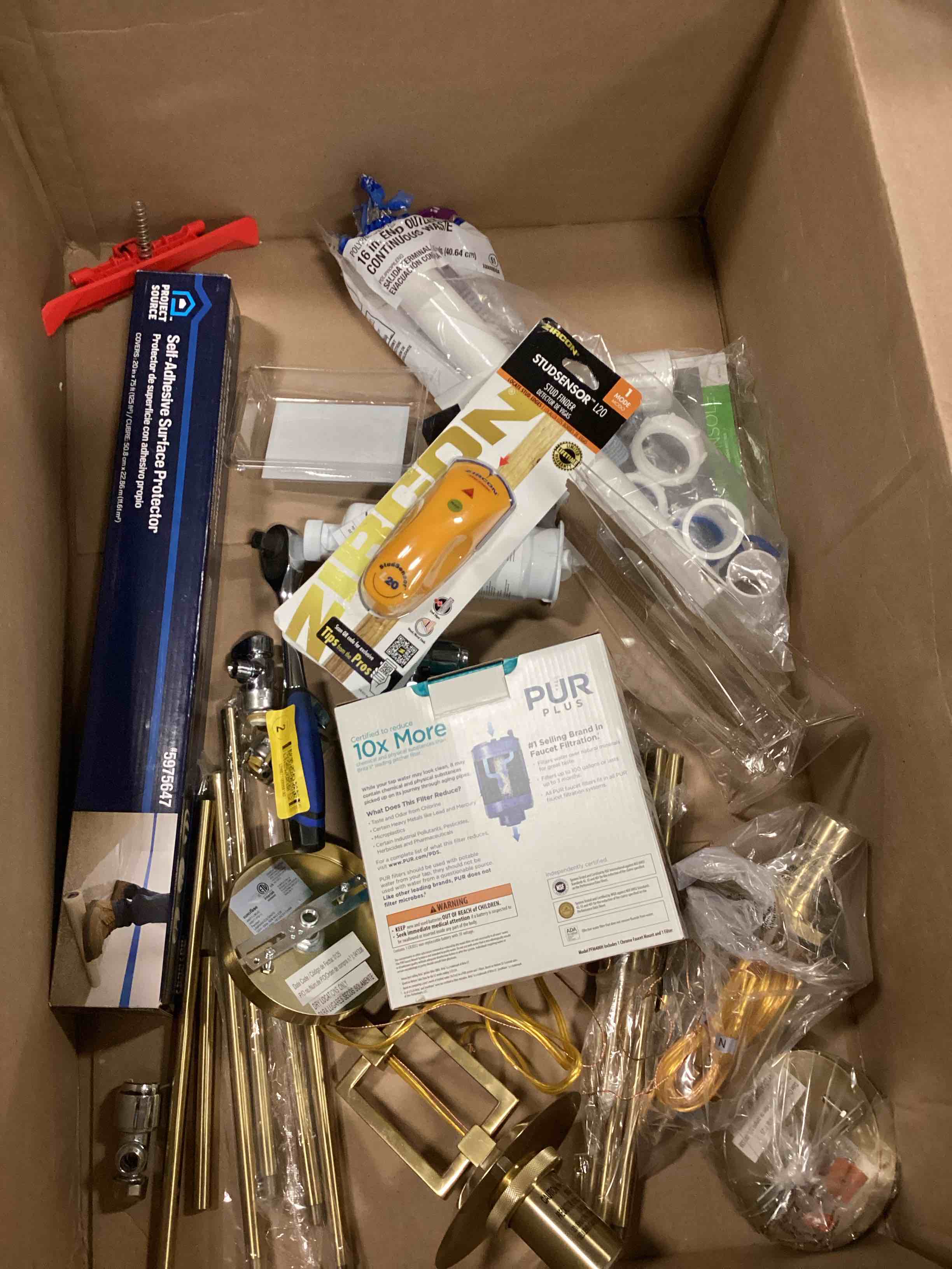 Condition photo showing As Is for Assorted Home Improvement Lot (Small Tools, Screw, Home Accessories, etc.)