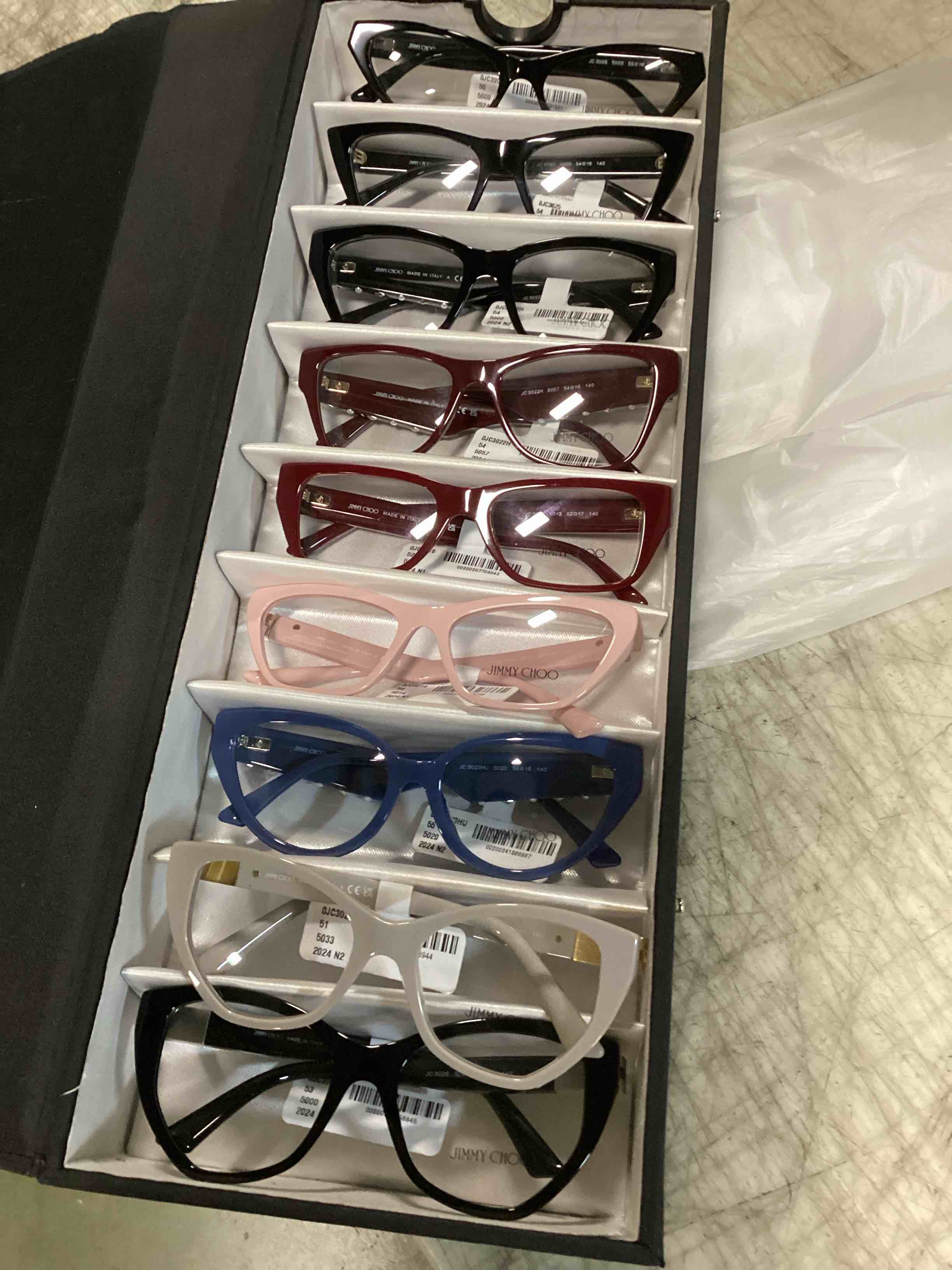 Pack of 9 Assorted Jimmy Choo glasses frames (Different models)