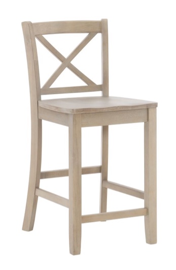 Linon Torino Greywash X-Back Counter Stool 01709GWASH01U
