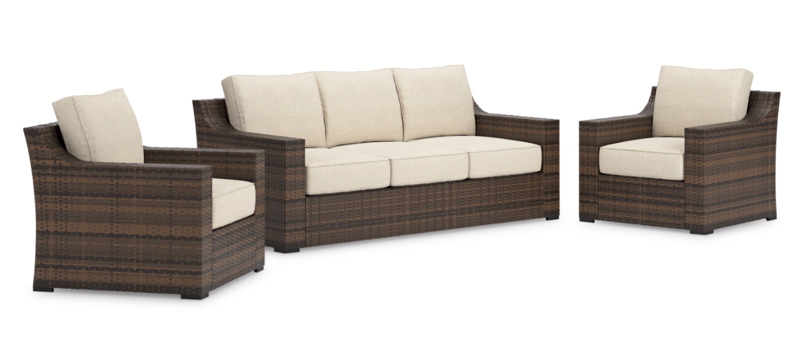 Wellingtons Peak Outdoor Sofa with 2 Lounge Chairs