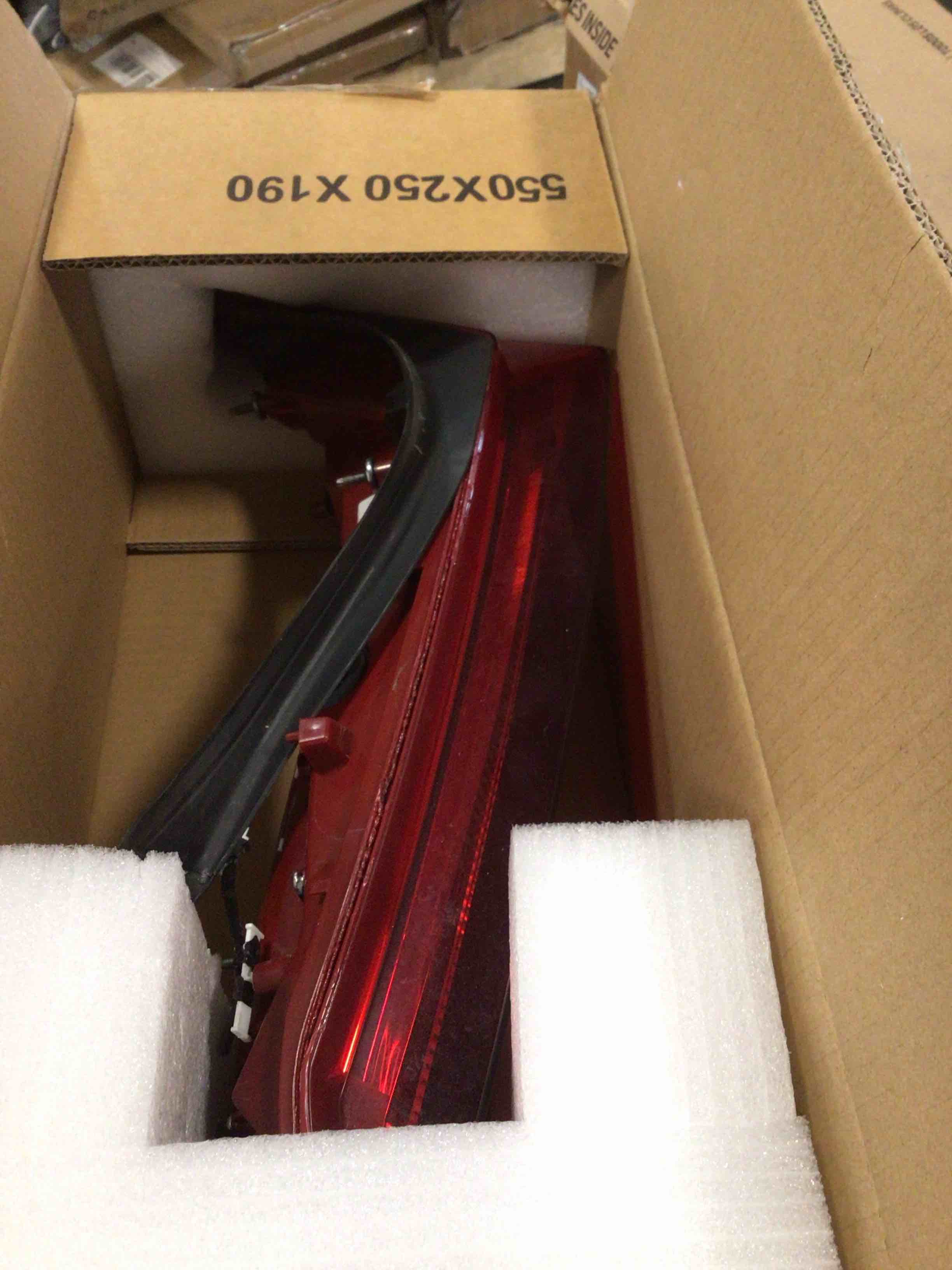 Condition photo showing As Is for right passenger side tail light compatible with 2013-2017 cadillac xts led rear taillight replace 23238006