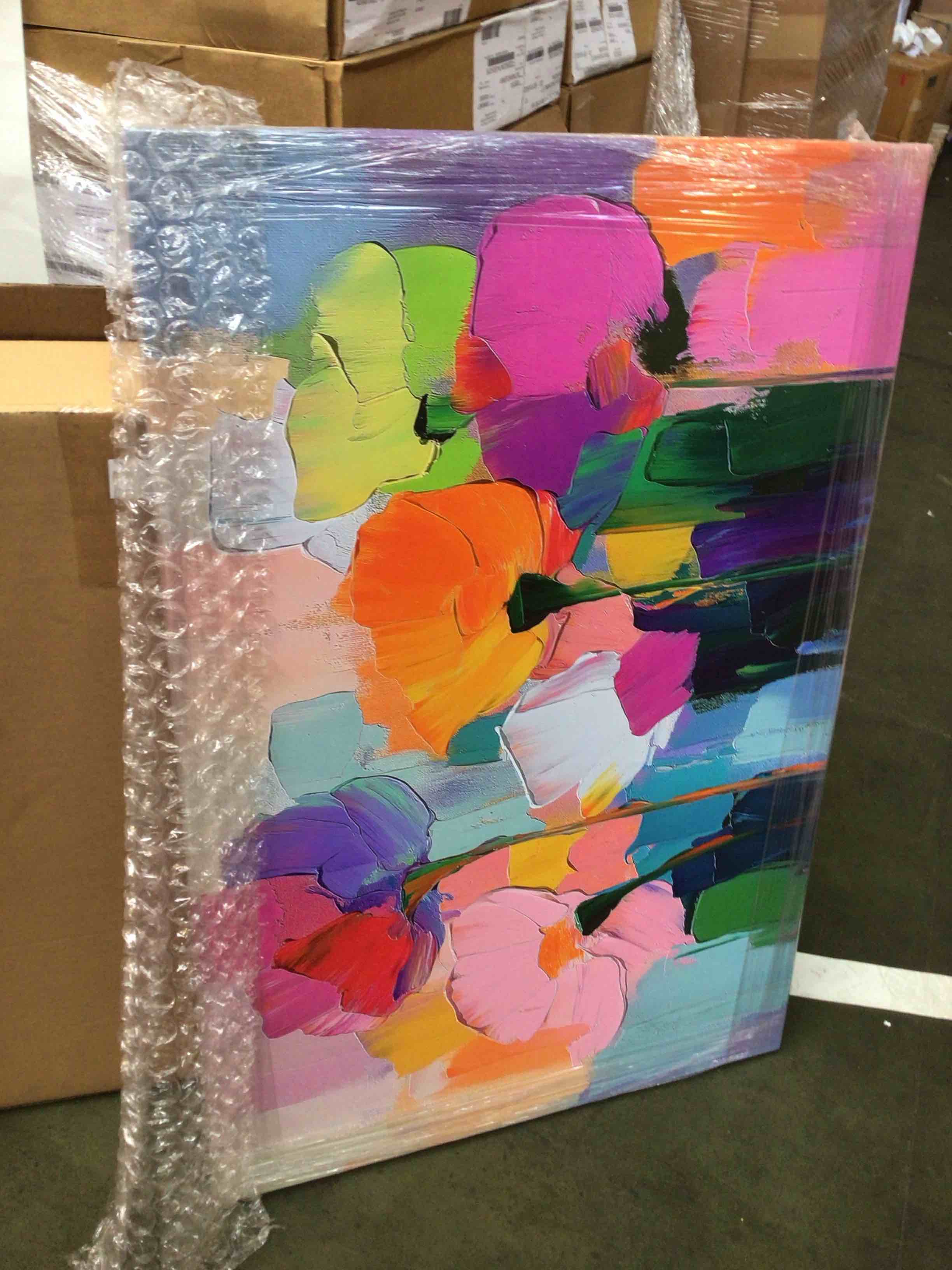 Condition photo showing New/Like New for art remedy floral abstracts canvas expressive blooms i by art remedy format: gallery wrapped | size: 30" h x 45" w