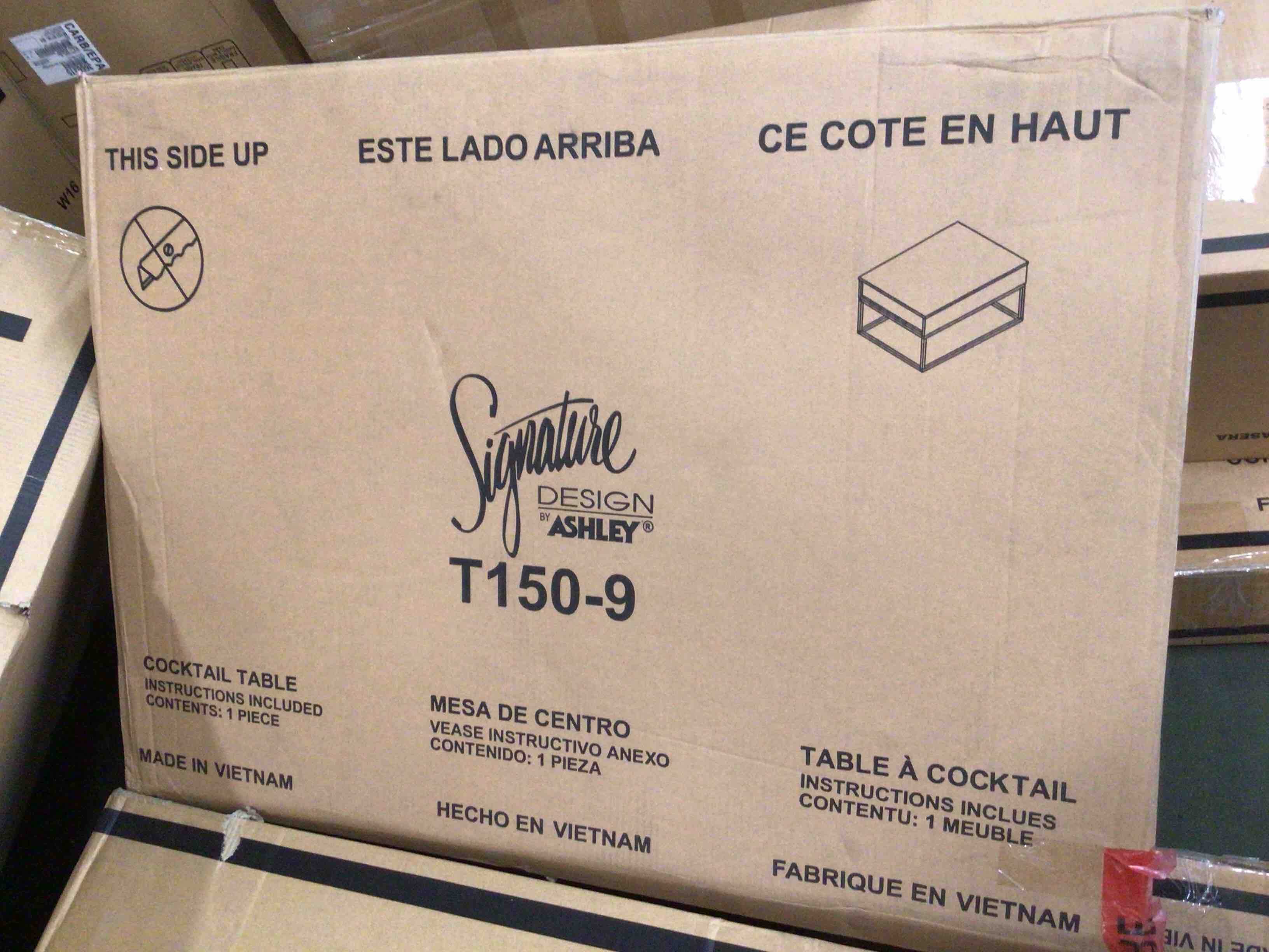 Condition photo showing New/Like New for contemporary gerdanet lift-top coffee table  natural