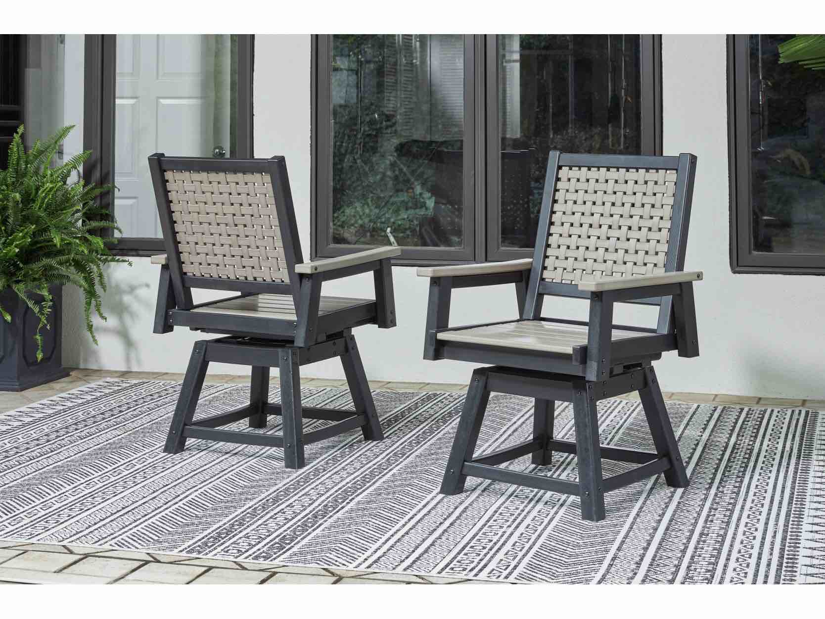 Condition photo showing New/Like New for mount valley outdoor swivel chair (set of 2)