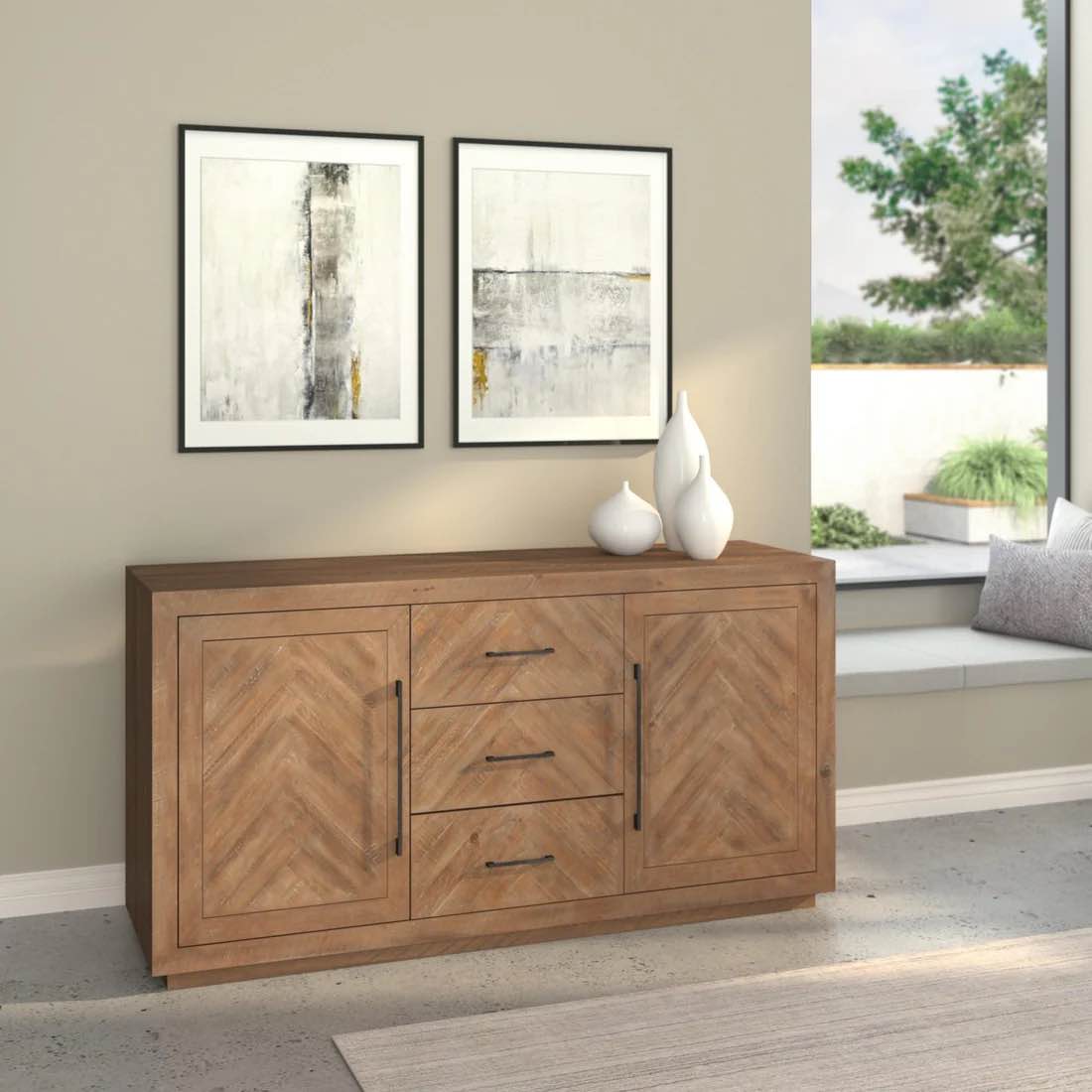 Aiden Sideboard, Natural Weathered