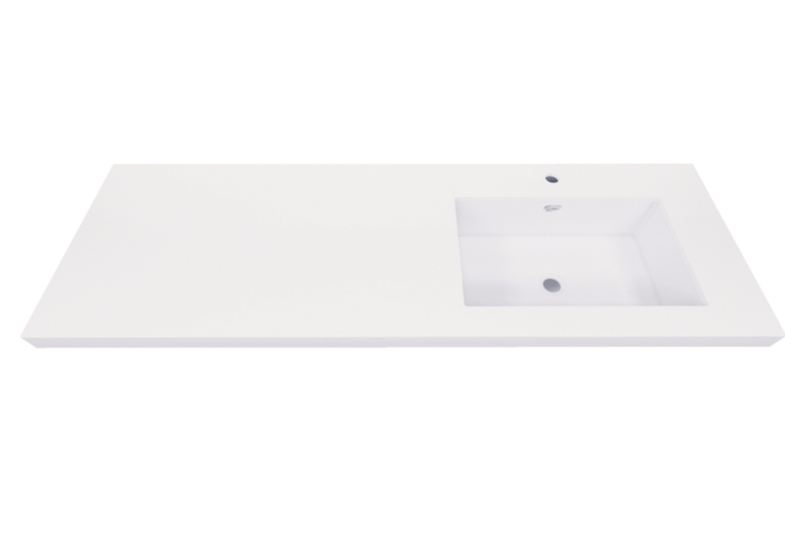 ROYAL 60'' Acrylic Top in High Gloss White (Right sink)
