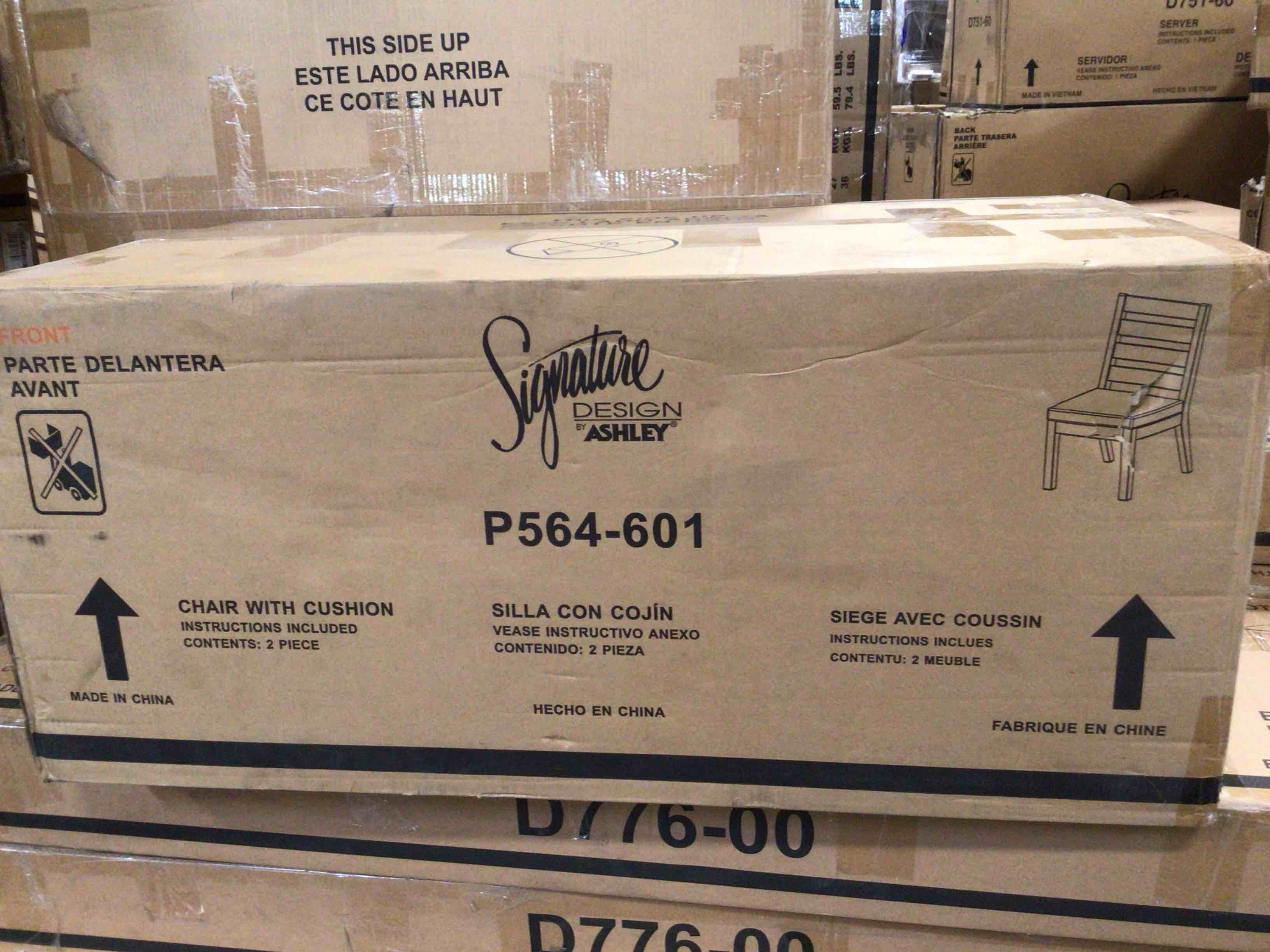 Condition photo showing New/Like New for hillside barn outdoor dining chair  (set of 2)  gray/brown