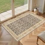 Sonoma Washable Area Rugs for Bedroom Entryway Kitchen, Decor Carpets, Brown