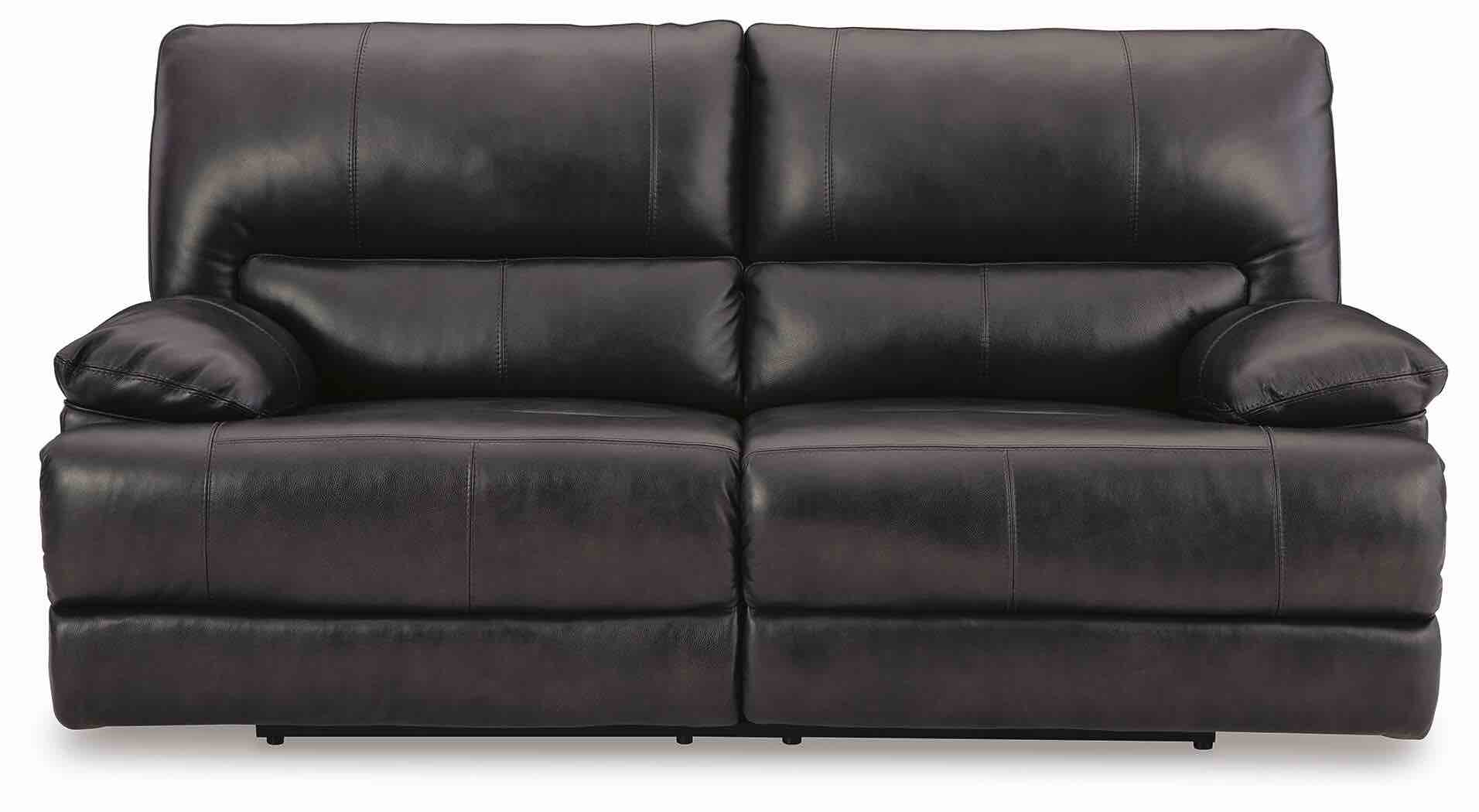 Mountainous Dual Power Leather Reclining Sofa