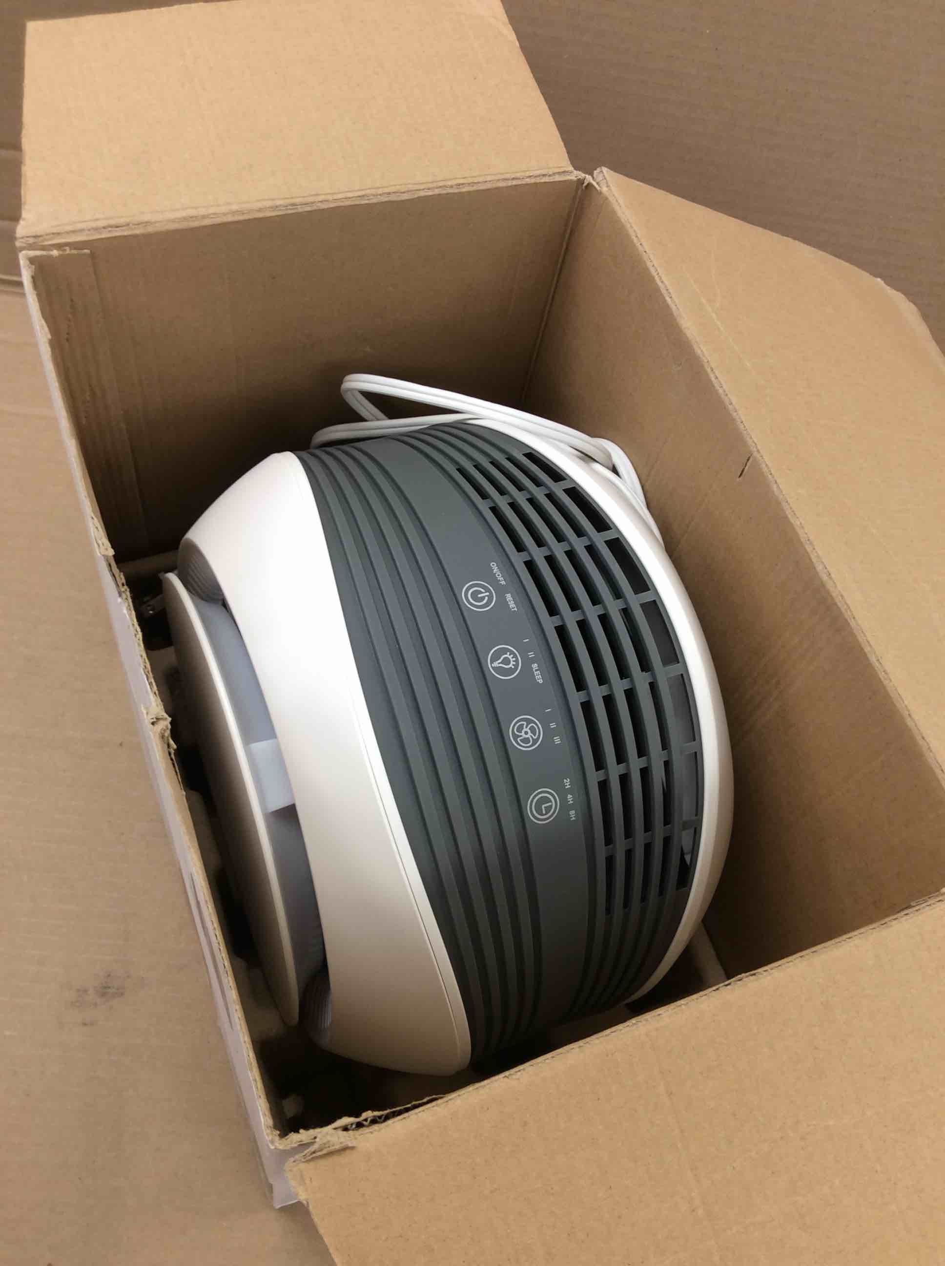 Condition photo showing Good Condition for pure enrichment pure zone halo true hepa air purifier white/gray: captures pollen, odors, pet dander, ul listed, 100-300 sq. ft.