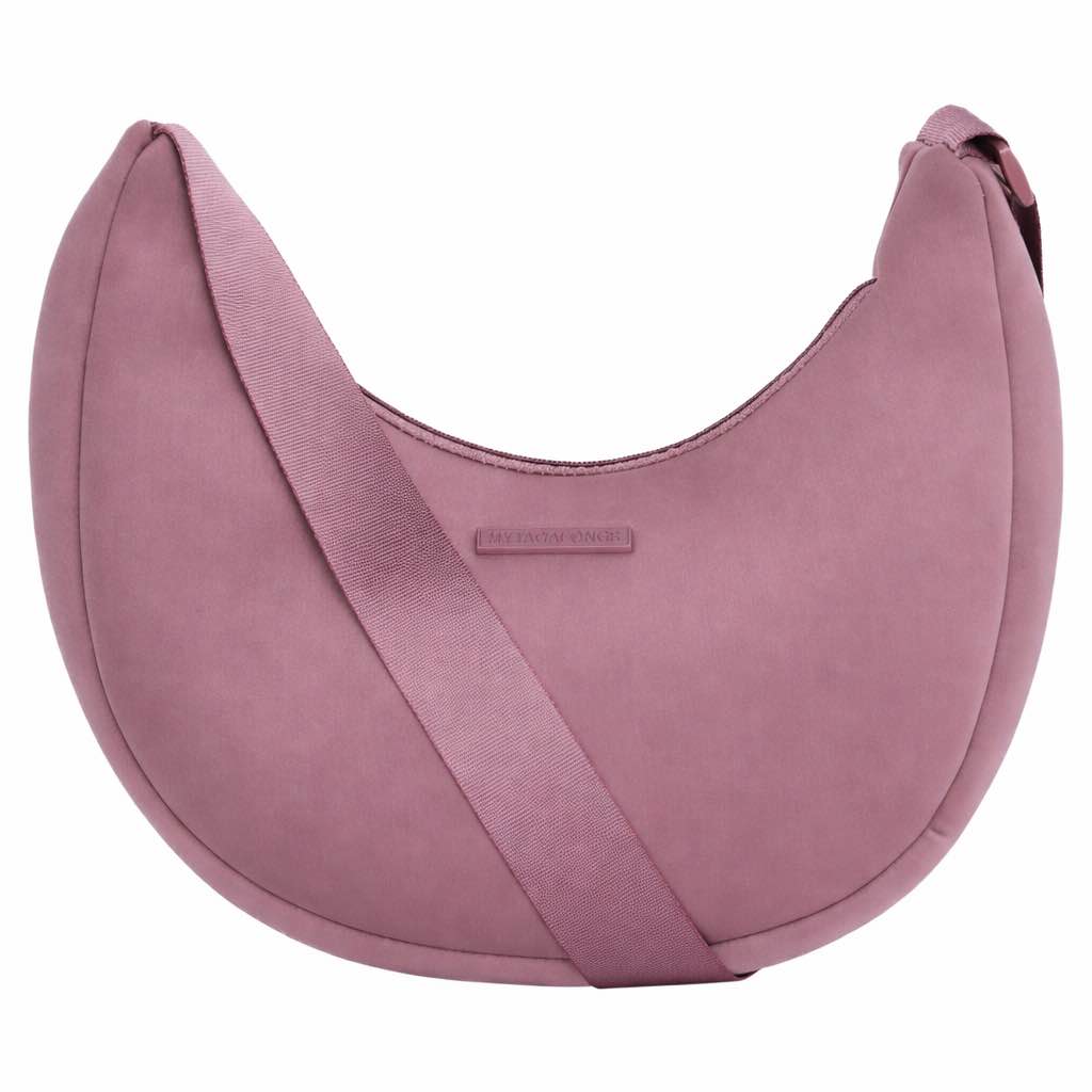 my tagalongs the crescent crossbody mauve
