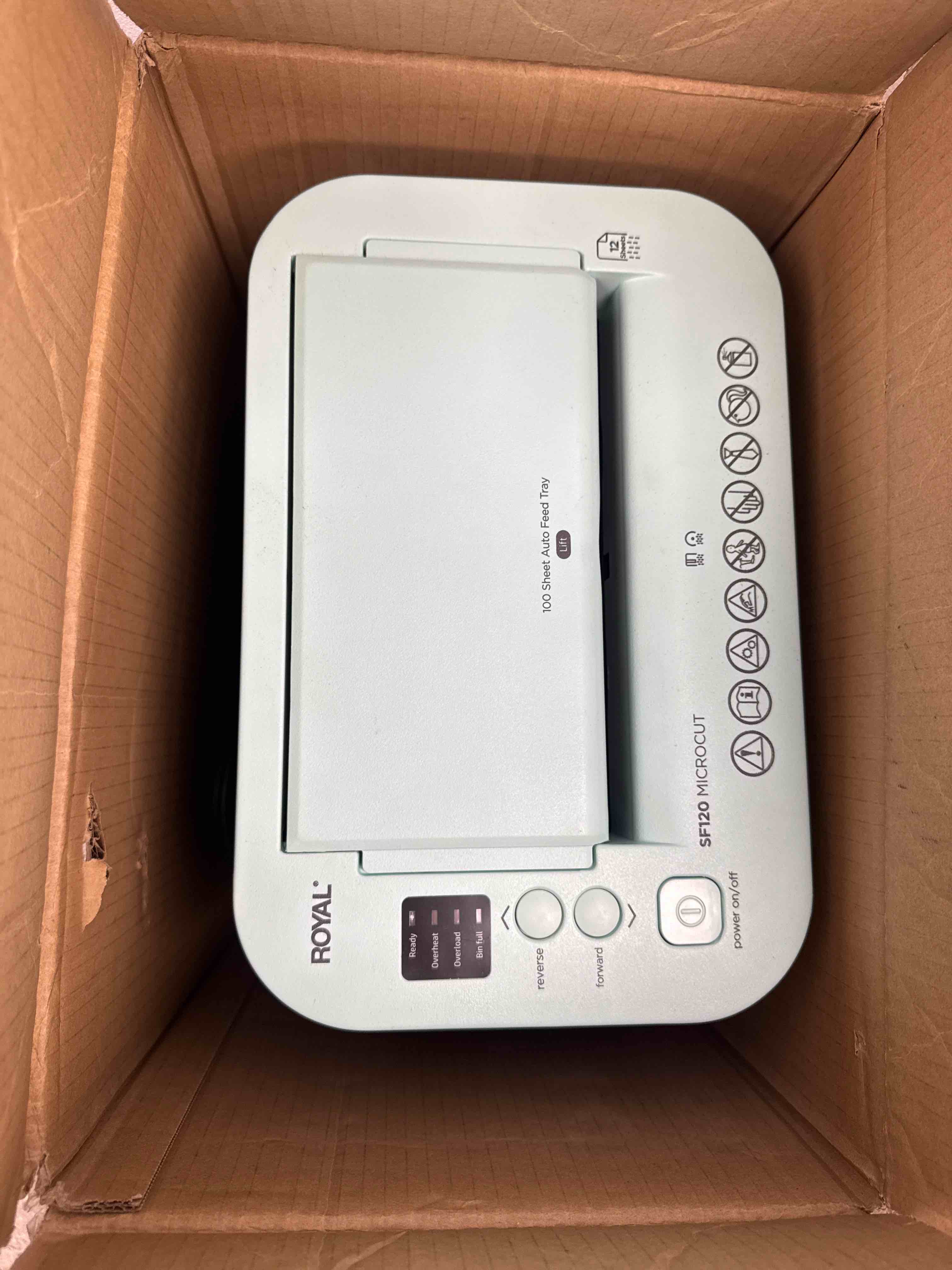 Condition photo showing Good Condition for royal sf120 100 sheet micro shredder mint green 