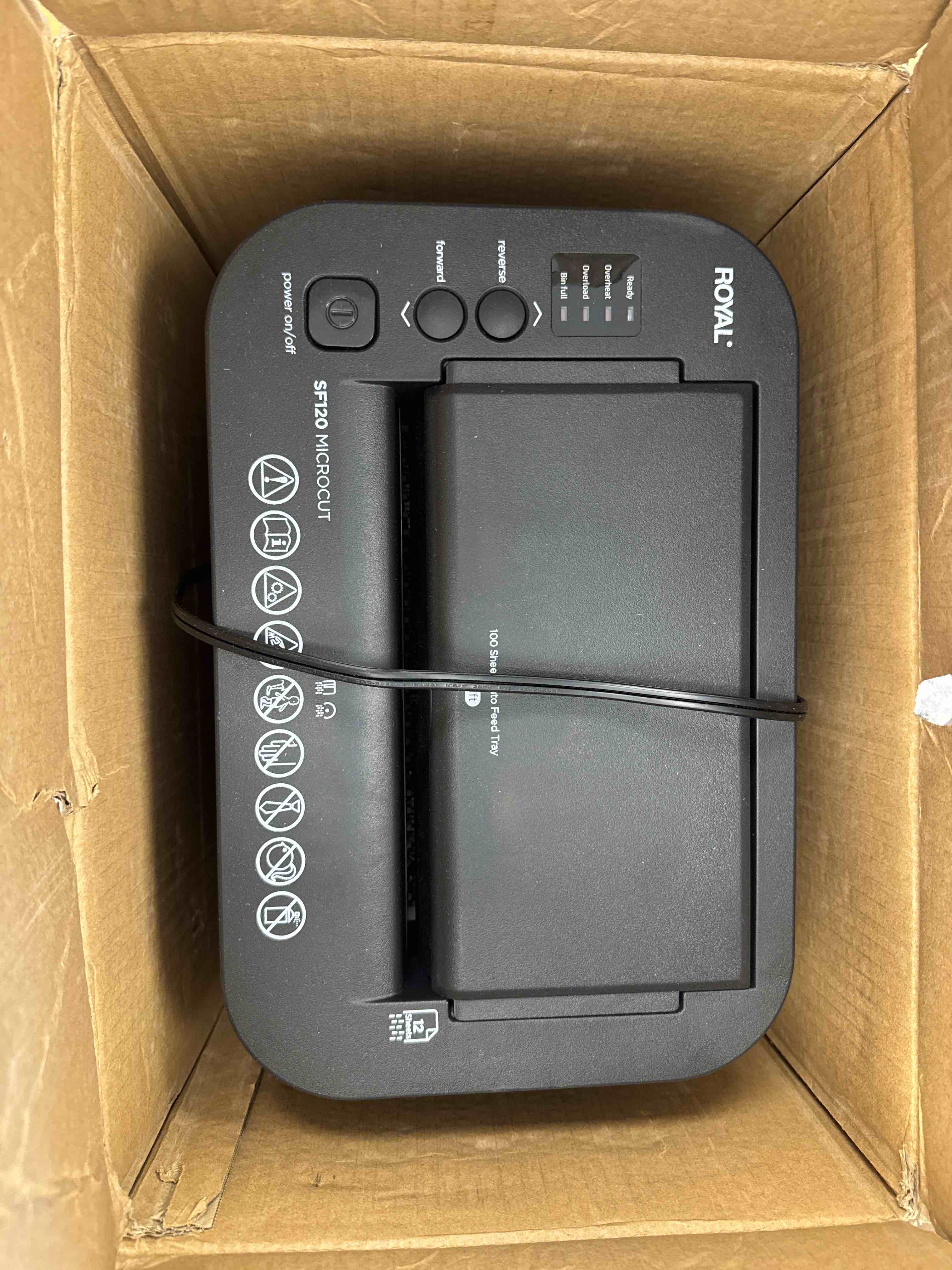 Condition photo showing Good Condition for royal sf120 100 sheet micro shredder 