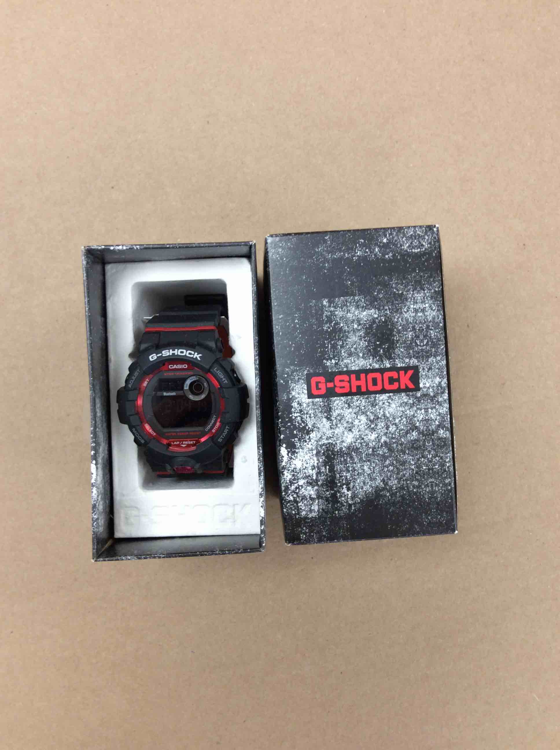 Condition photo showing New/Like New for casio g-shock women s shock resistant 20 0meter water resistant watch  (model gma-s140-8acr)