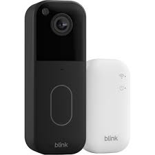 blink video doorbell system with head-to-toe hd view, two-year battery life & simple setup, sync module core included - black