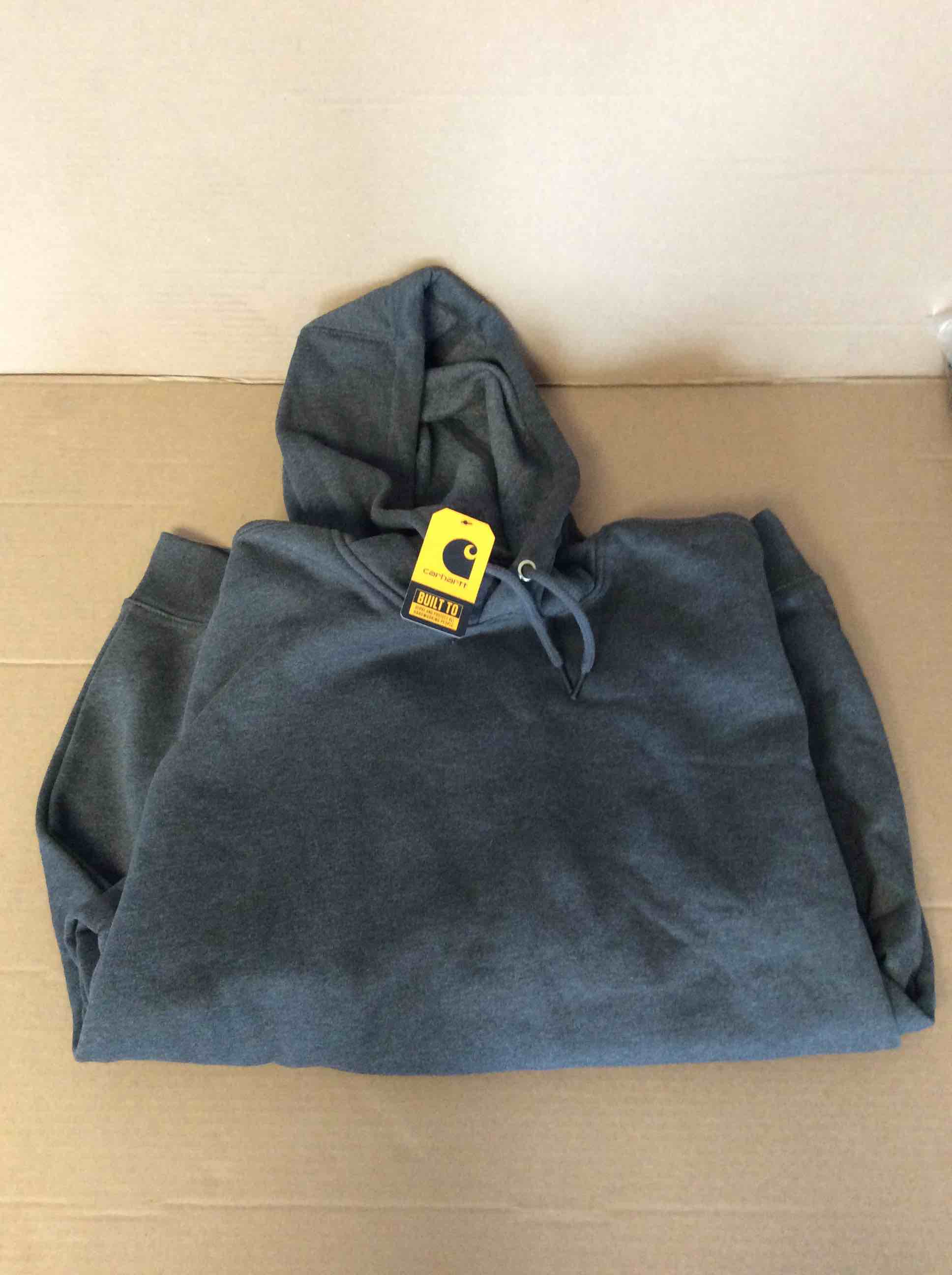 Condition photo showing New/Like New for carharttmensloose fit midweight logo sleeve graphic sweatshirtcarbon heatherlarge (b075m7kpzt)