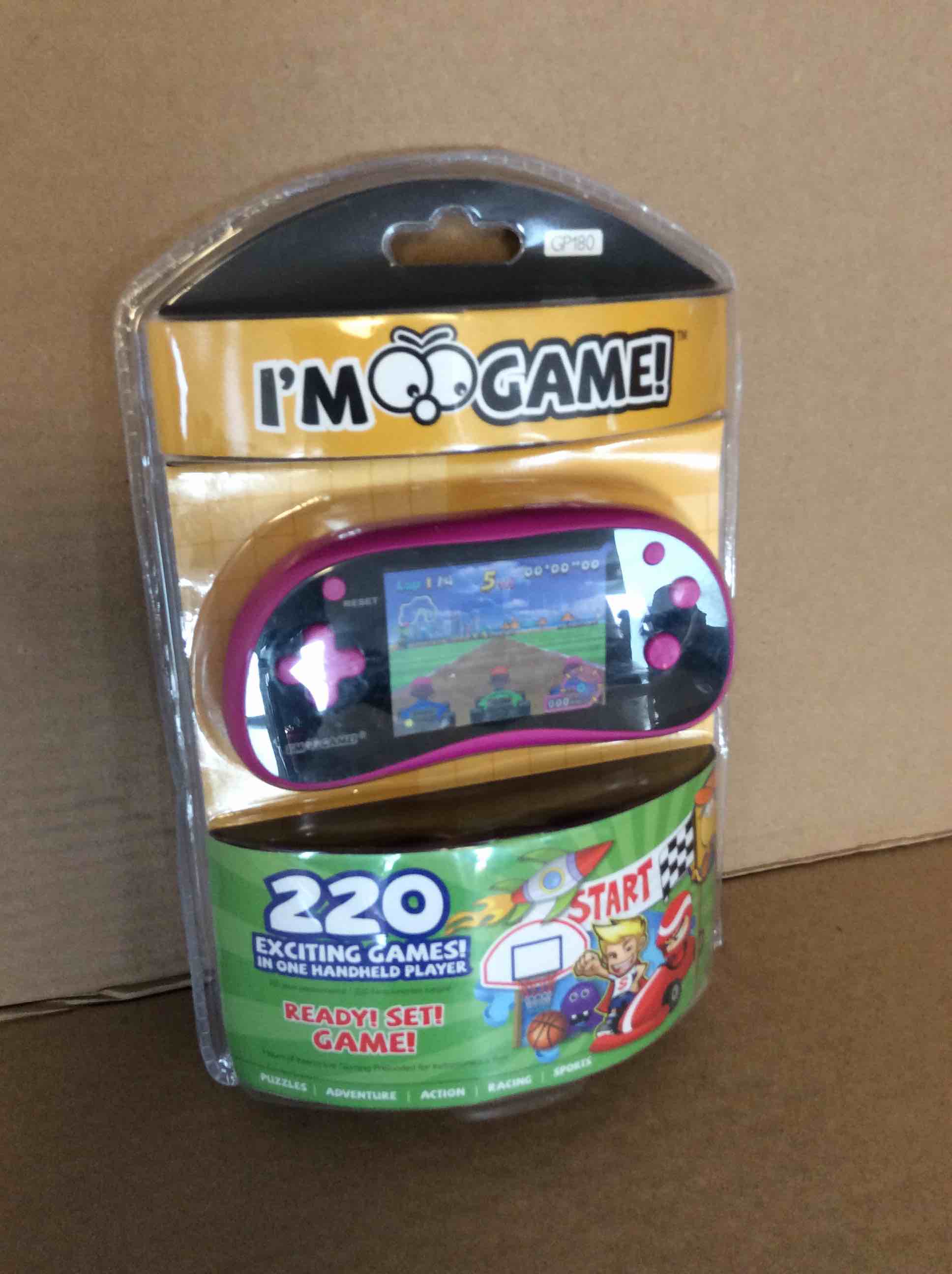 Condition photo showing New/Like New for i m game gp180 - 180 built-in games - handheld electronic game - pink