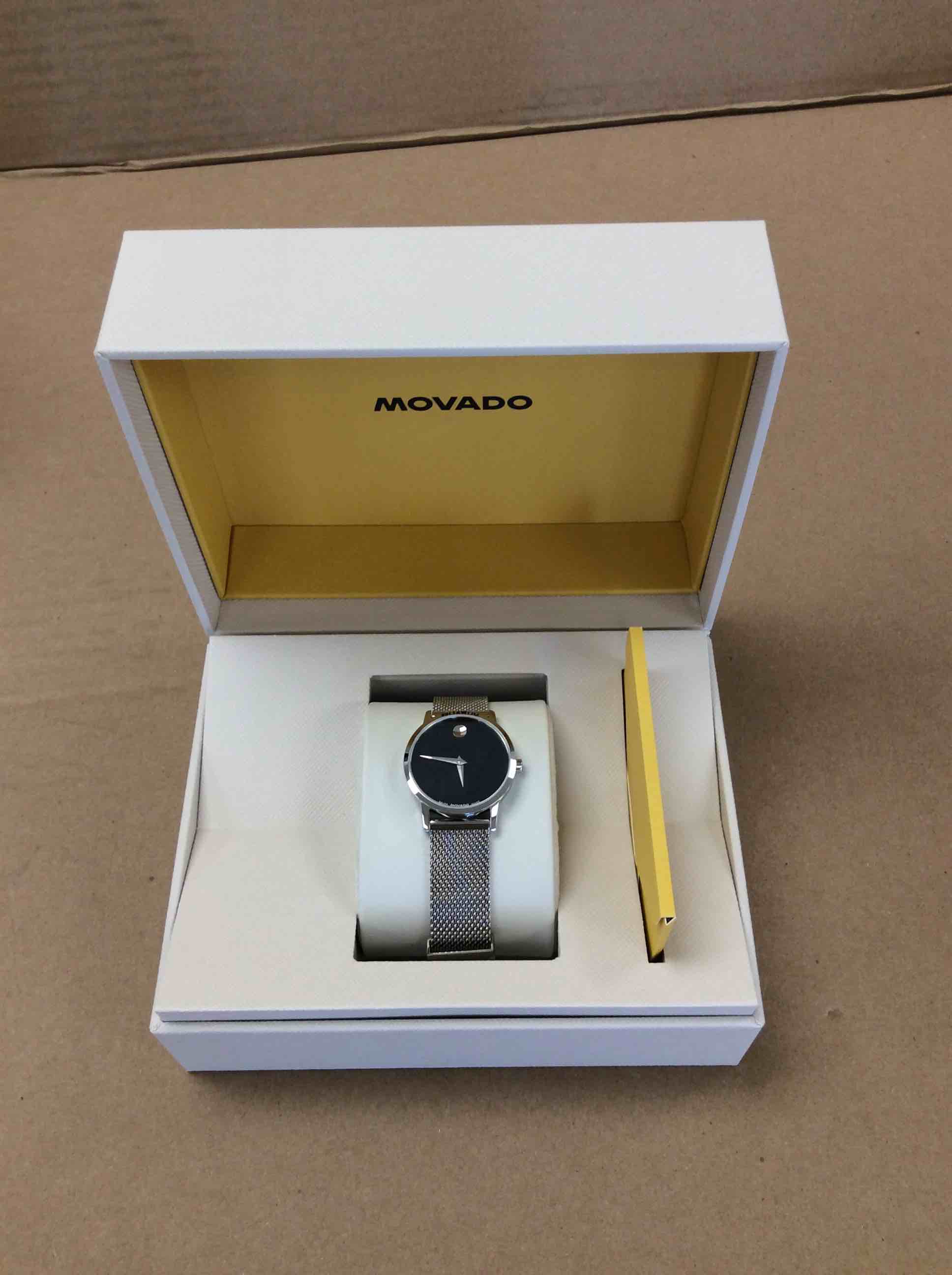 Condition photo showing New/Like New for movado women s museum black watch - 607220