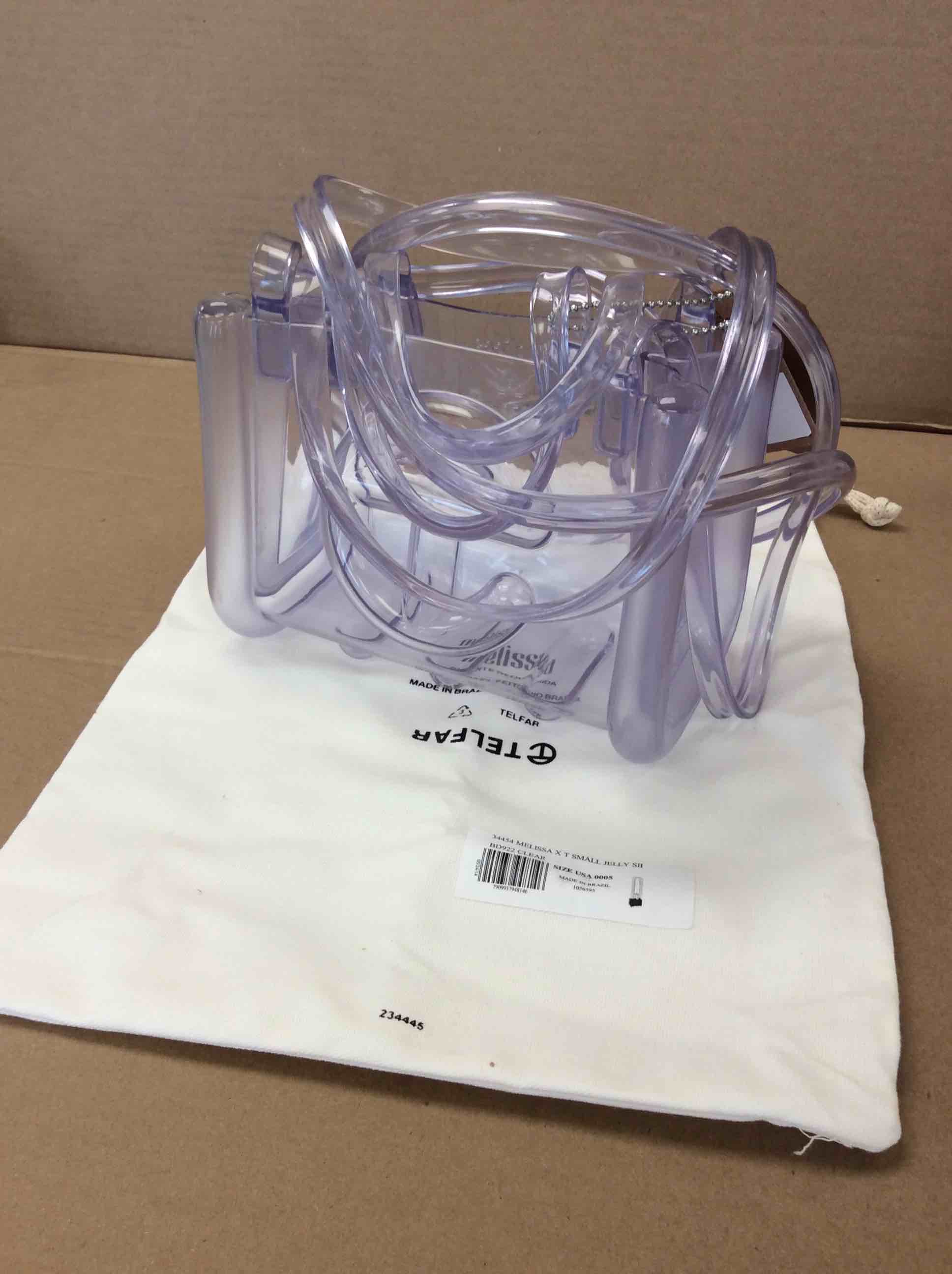Condition photo showing New/Like New for melissa x telfar small jelly clear bag 34454 