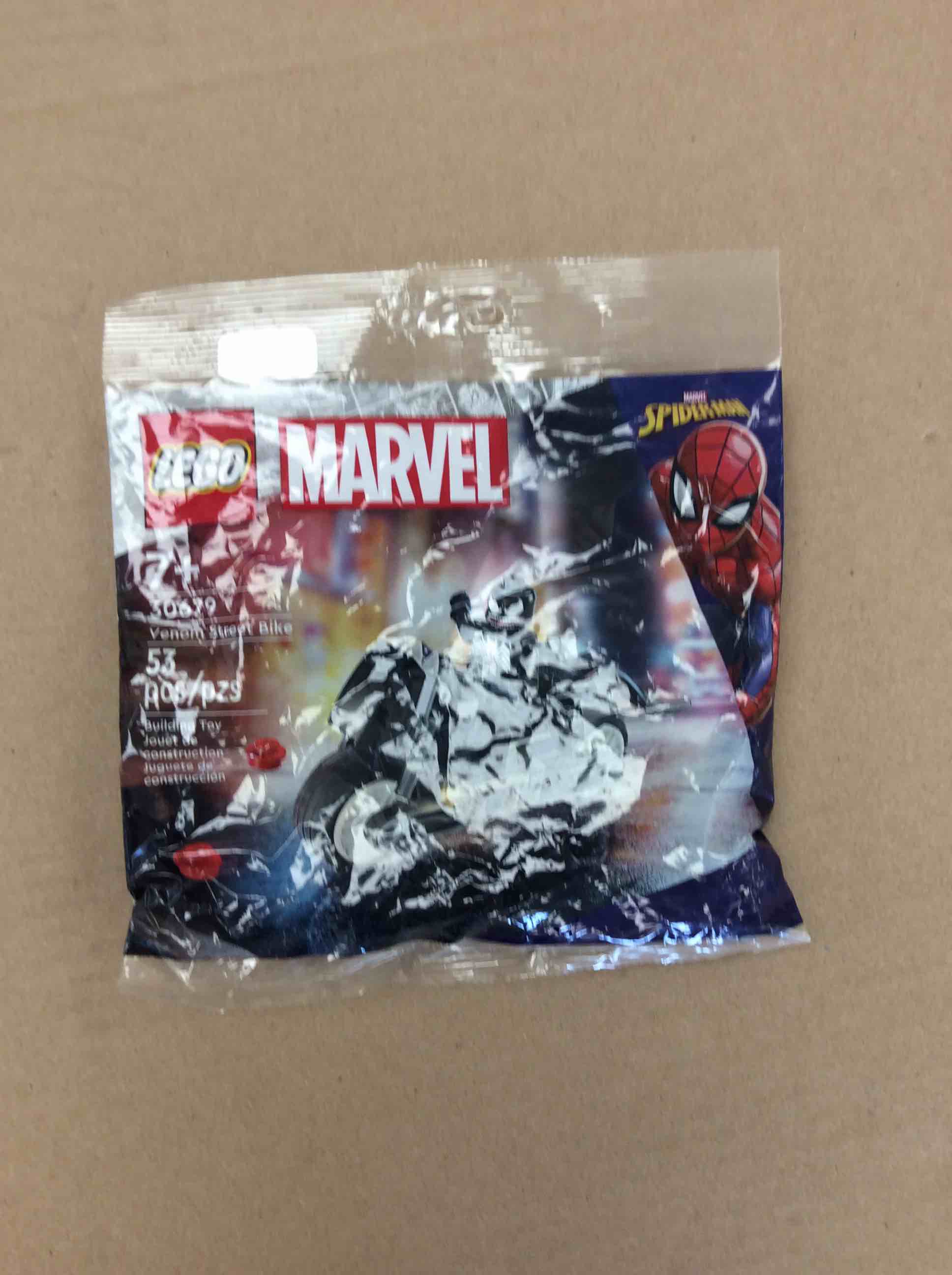 Condition photo showing New/Like New for lego marvel venom street bike building toy 30679