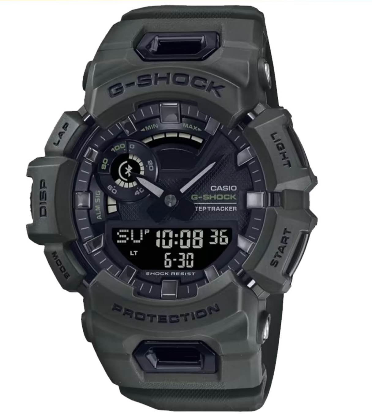 Casio - Men's G-Shock Analog-Digital Step Tracker with Bluetooth Mobile Link 49mm Watch - Black