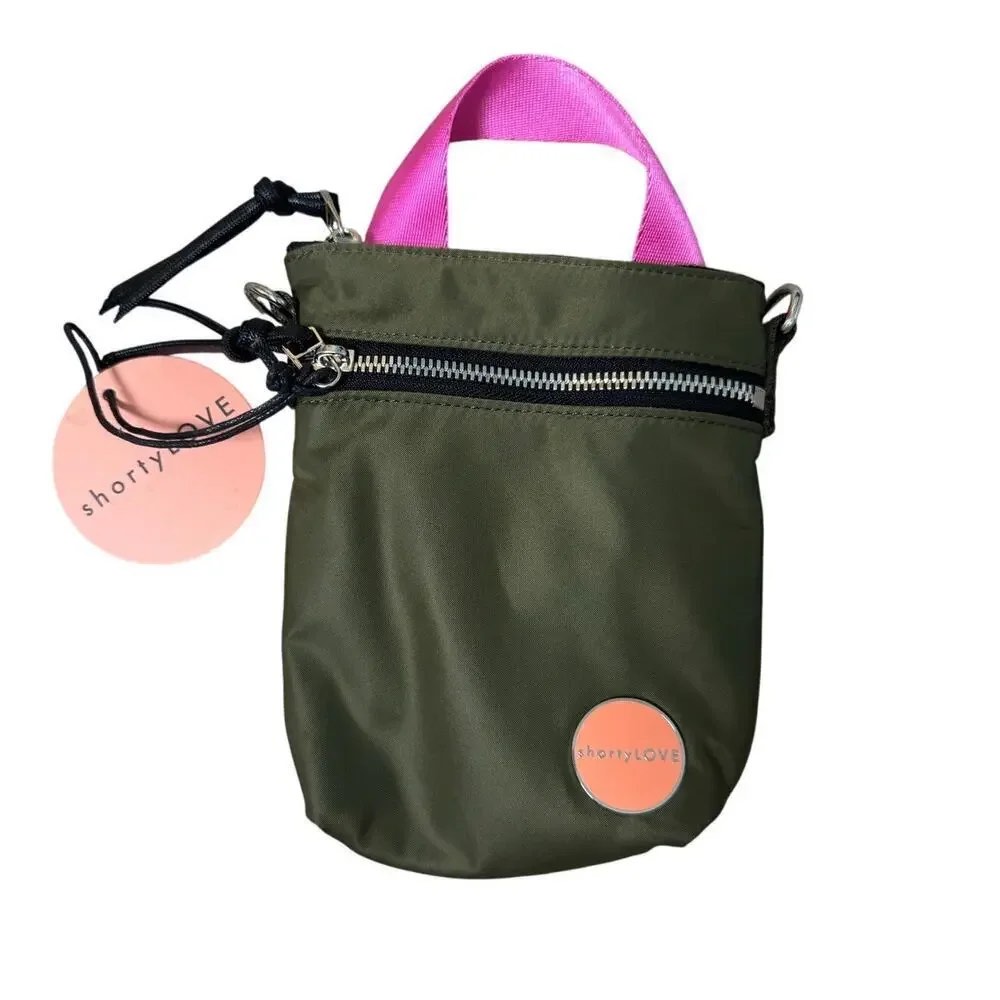ShortyLOVE Phone Crossbody Bag in Army Green & Pink