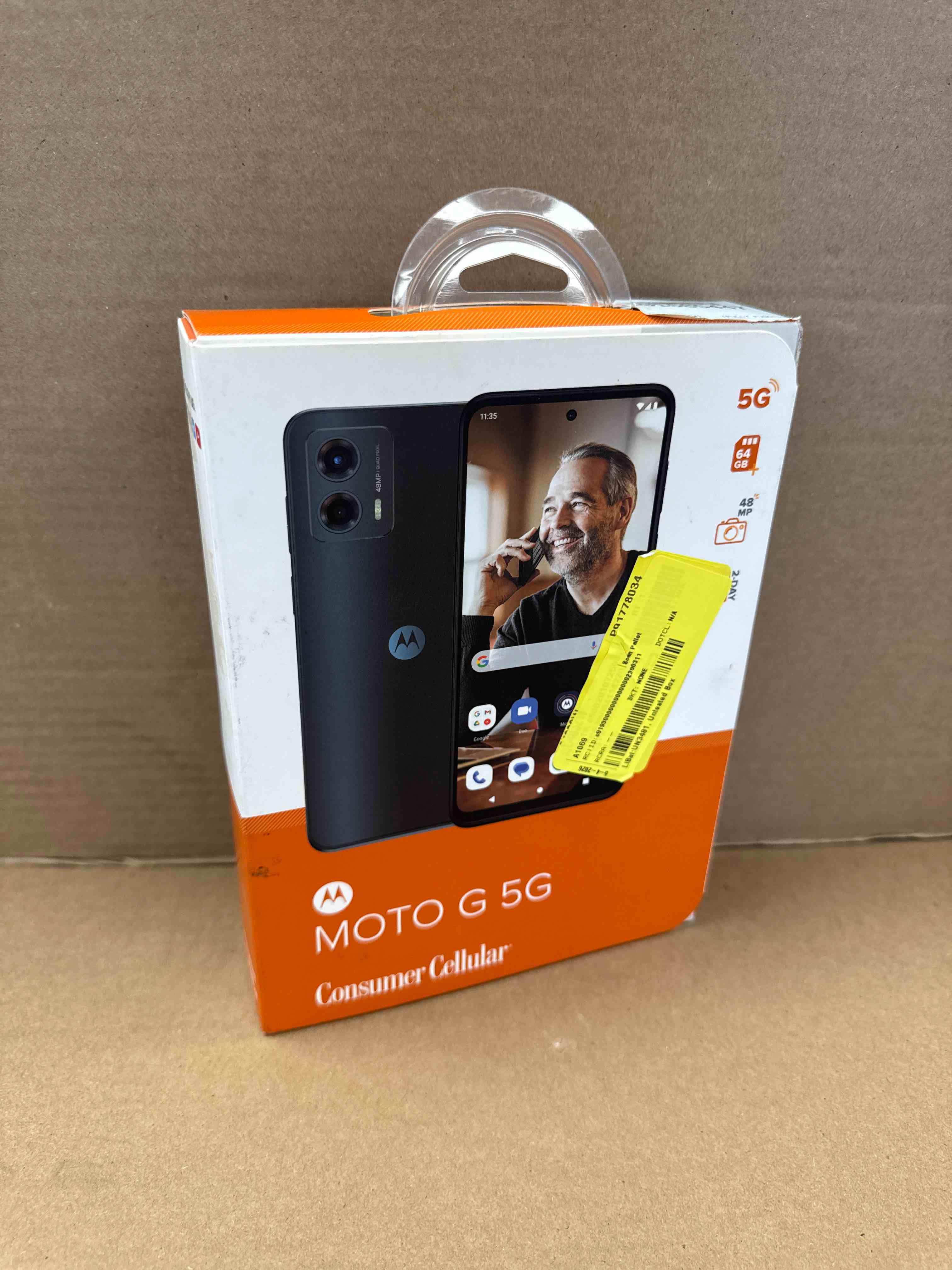 Condition photo showing As Is for consumer cellular motorola moto g 2023 5g 64gb ink blue - smartphone
