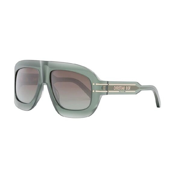 Dior DIORSIGNATURE M1U 55F2 Shiny Green/Brown Gradient 58-17-125 Sunglasses