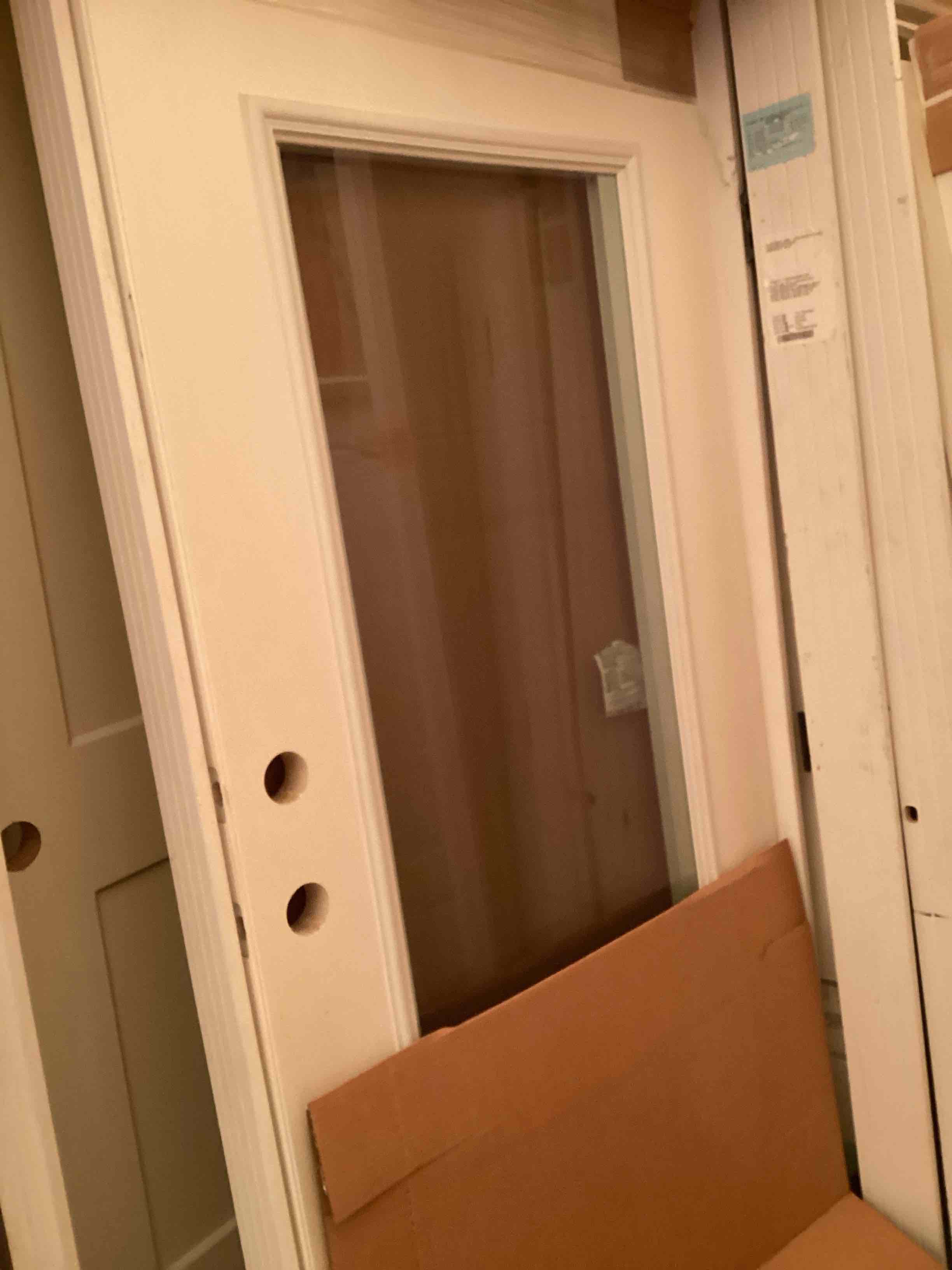 Condition photo showing New/Like New for single glass panel patio door