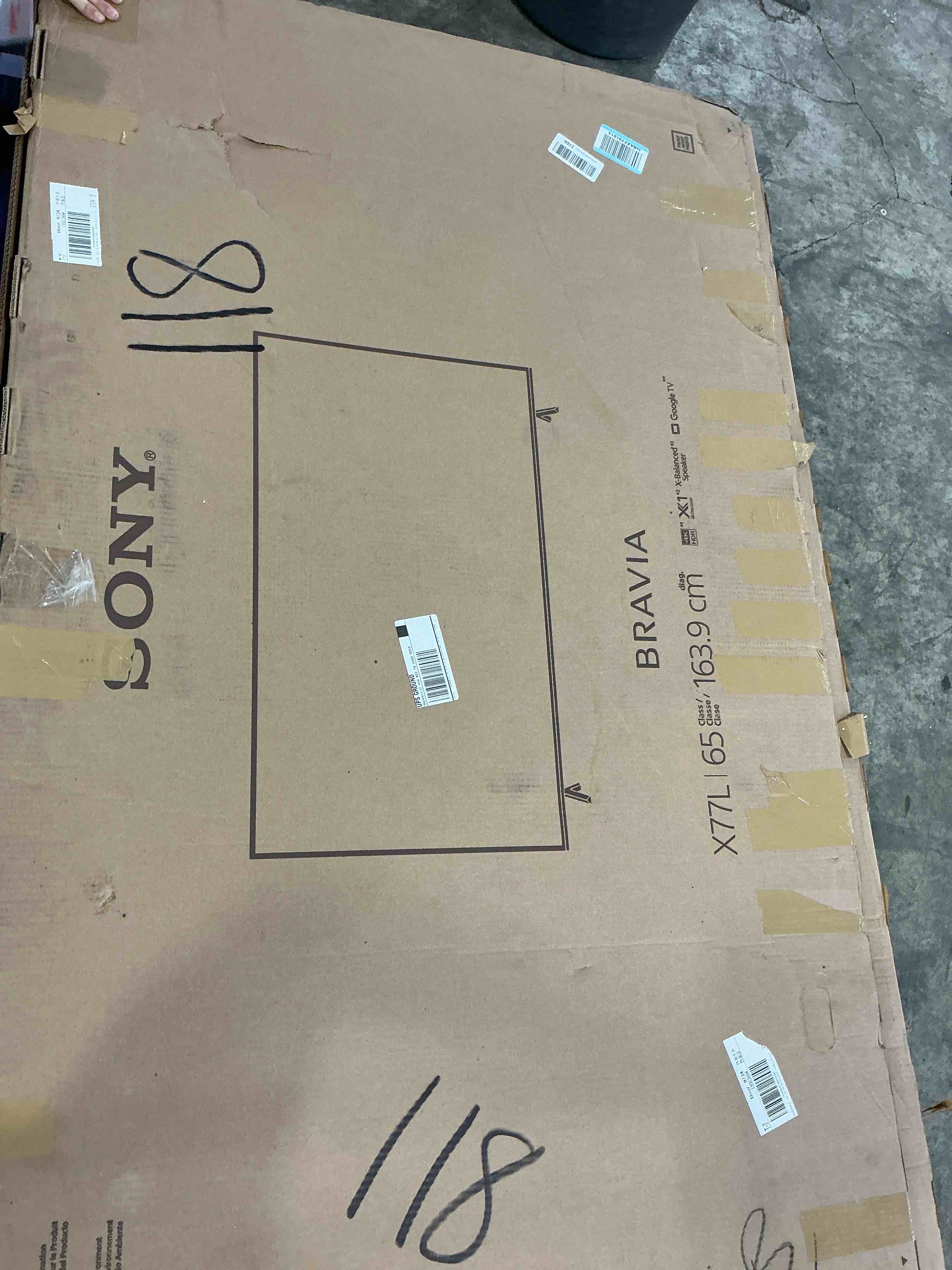 Condition photo showing As Is for Sony 65 Inch 4K Ultra HD TV X77L Series: LED Smart Google TV KD65X77L- Latest Model, Black