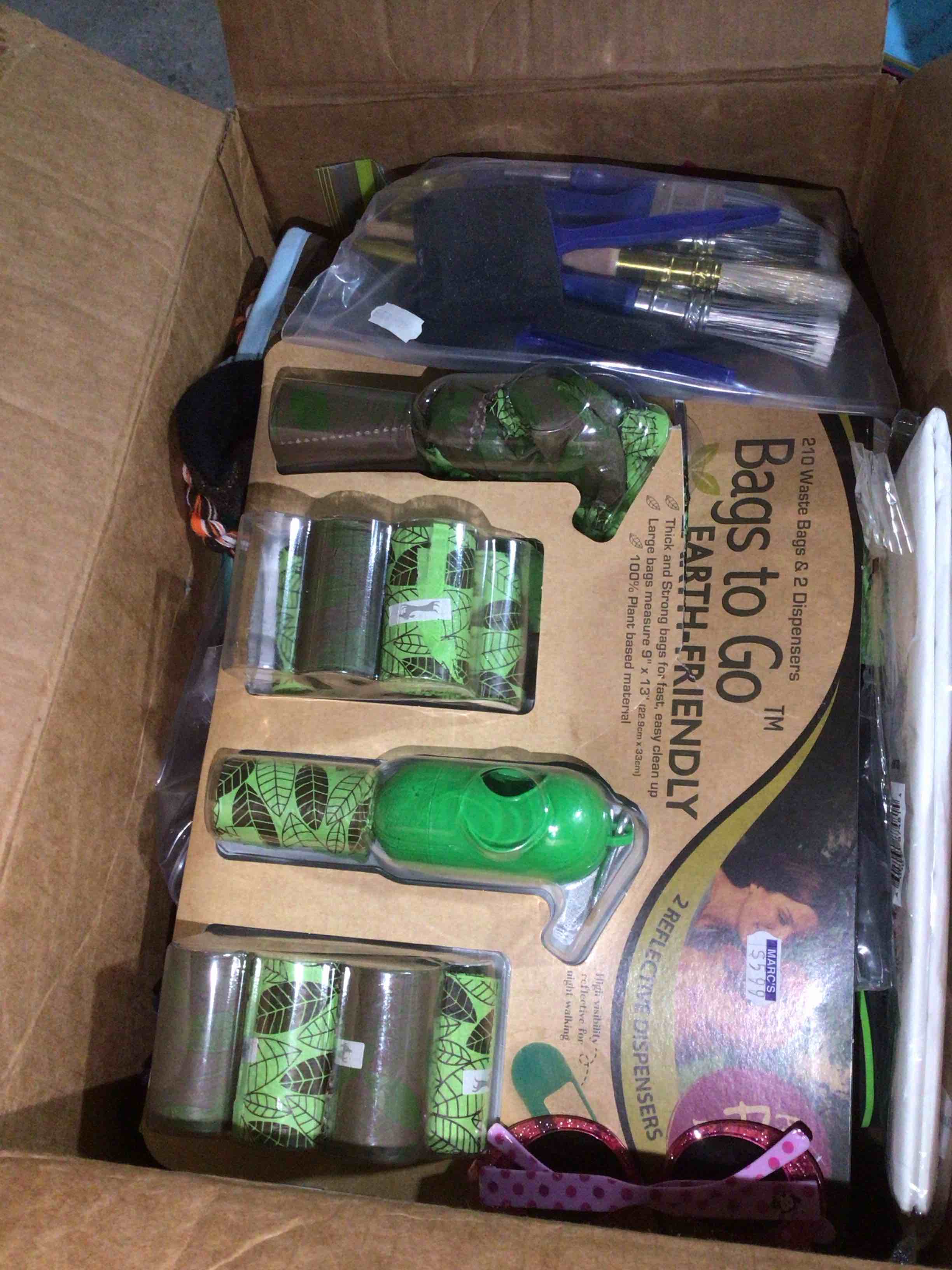 box lot of miscellaneous items 