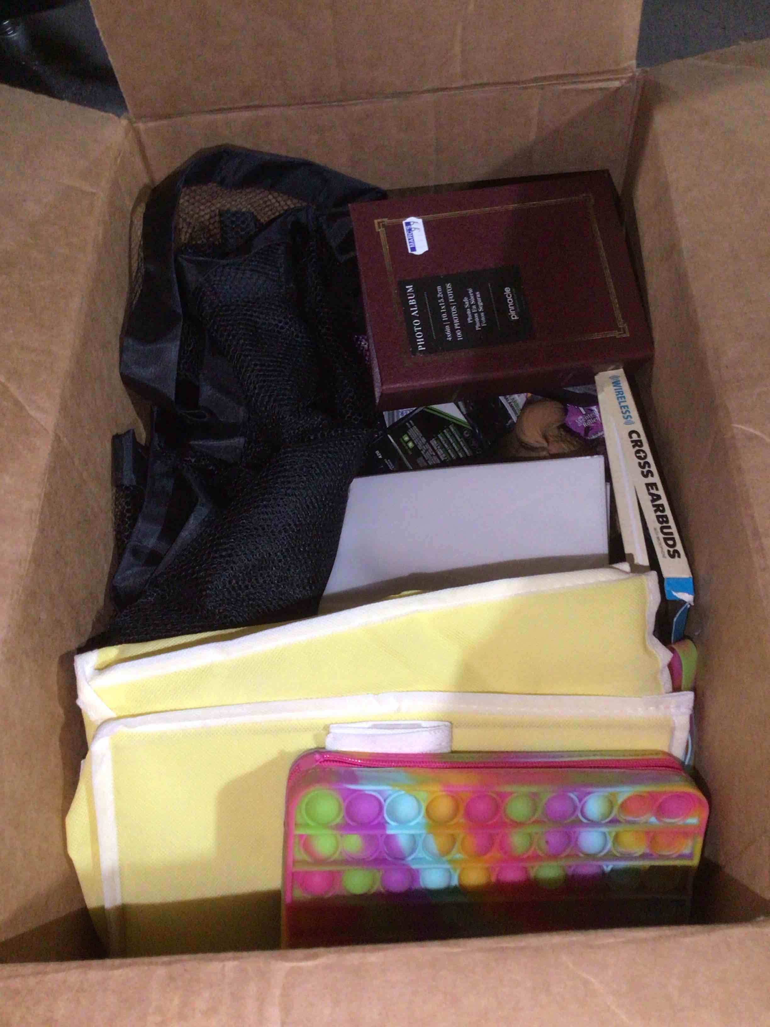 box lot of miscellaneous items