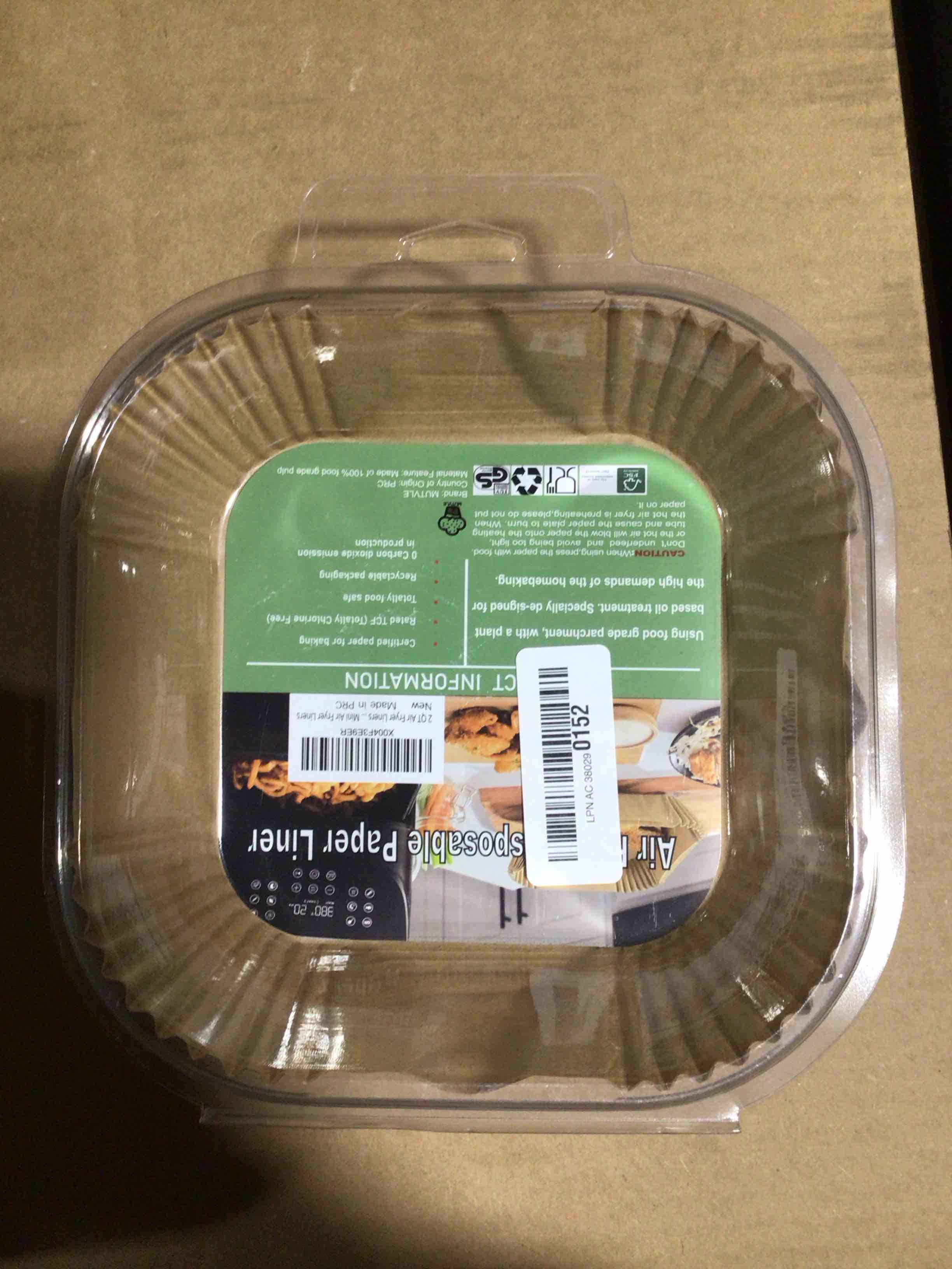 Condition photo showing New/Like New for 2 QT Air Fryer Liners for CHEFMAN 2 Qt Mini Air Fryer, Air Fryer Liners Disposable Small 2 qt 2.6qt, Small AirFryer Liners, DASH Air Fryer Liners 5.5 Inch Square