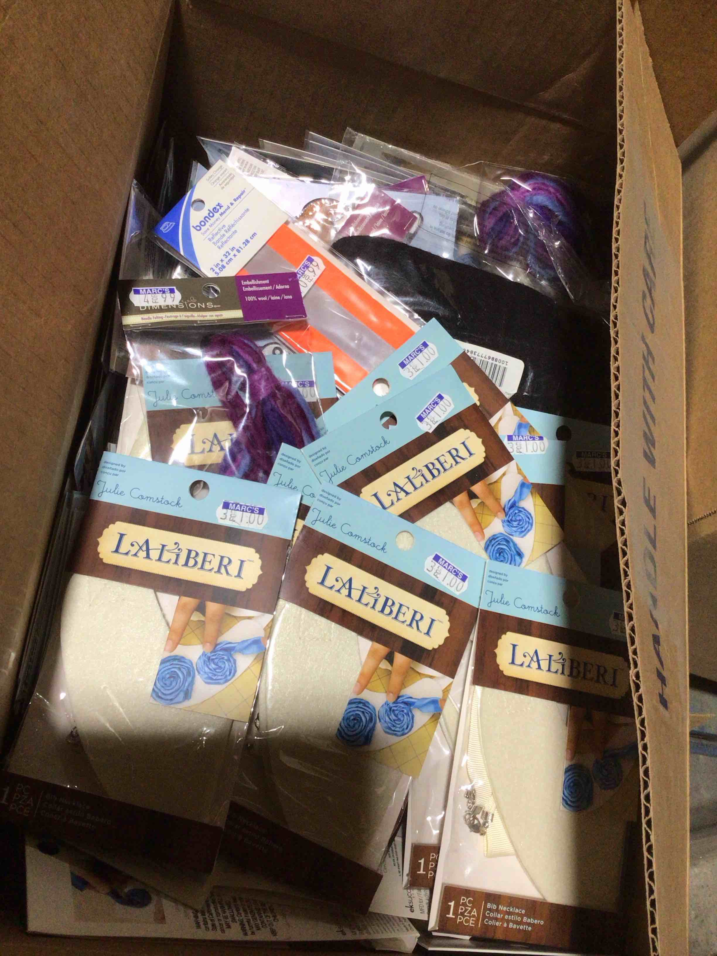 box lot of miscellaneous items 