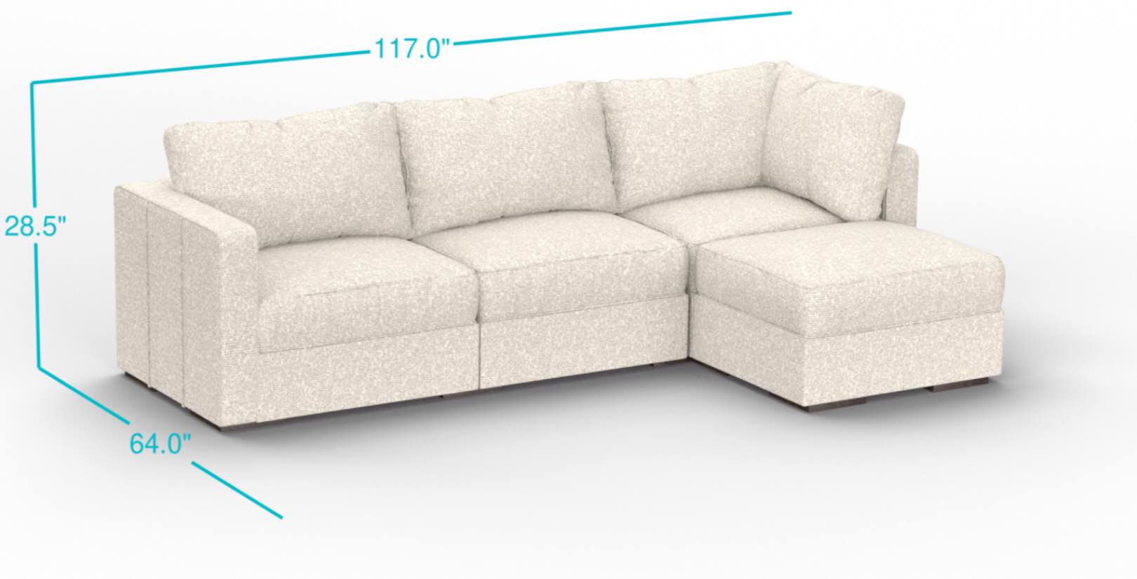 claudis 2 piece upholstered reversible sectional with storage Beige 