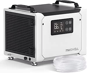 70 Pints Commercial Dehumidifier with Drain Hose for Basement & Home | MOISWELL Defender ME-7