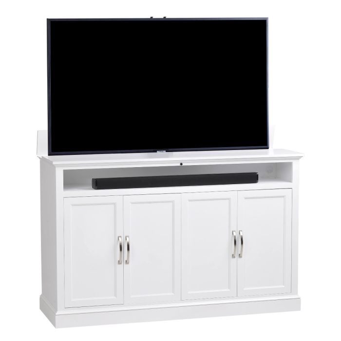 Brookville XL TV Lift Cabinet in White Finish