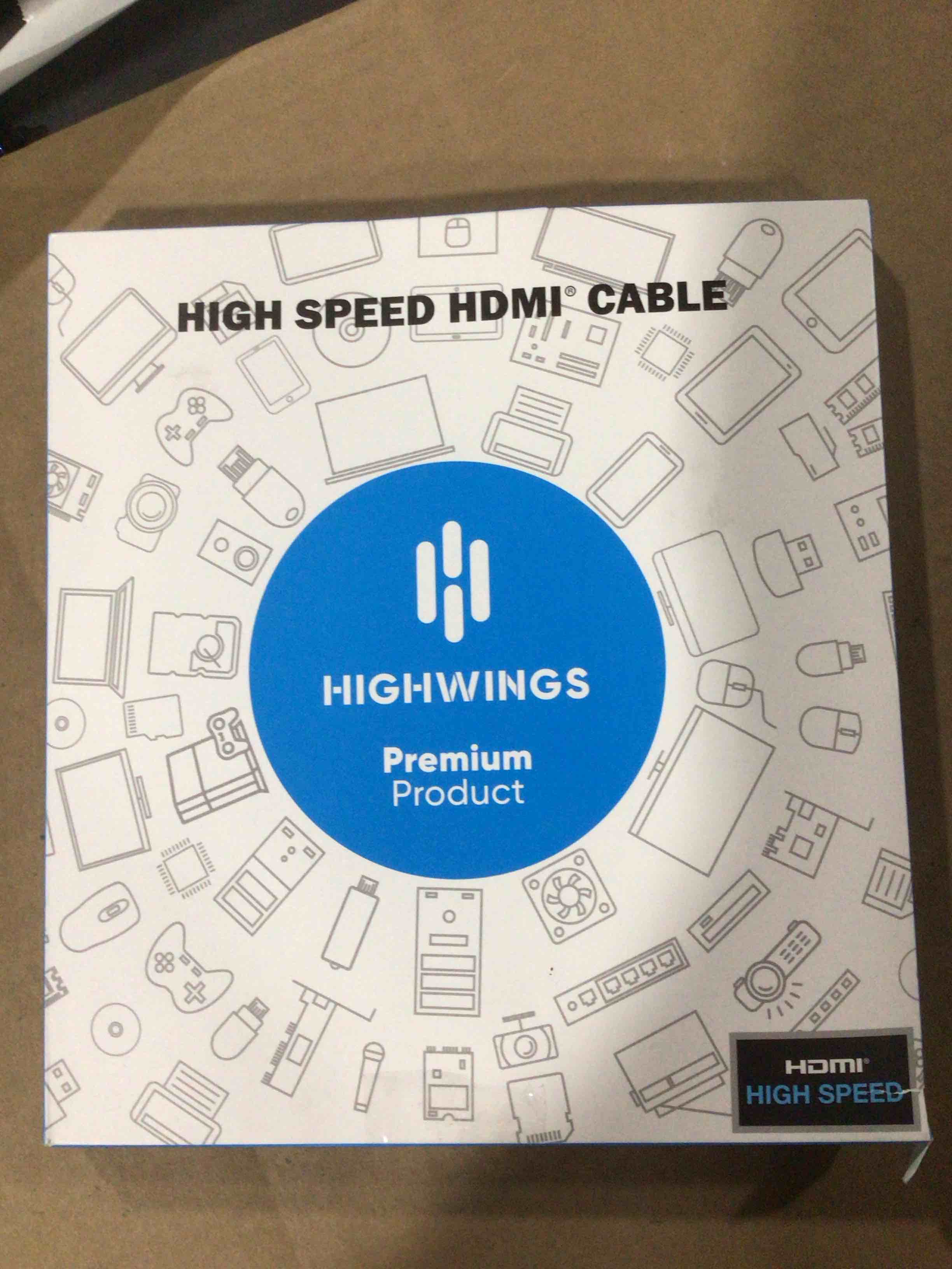 Condition photo showing New/Like New for Highwings 8K@60 Long HDMI Cable 15FT, 48Gbps 2.1 High Speed Gaming HDMI Cord 4K120 144Hz RTX 3090 eARC HDCP 2.2&2.3 Compatible for PS5, SoundBar, AVR, UHD TV 15 feet Grey