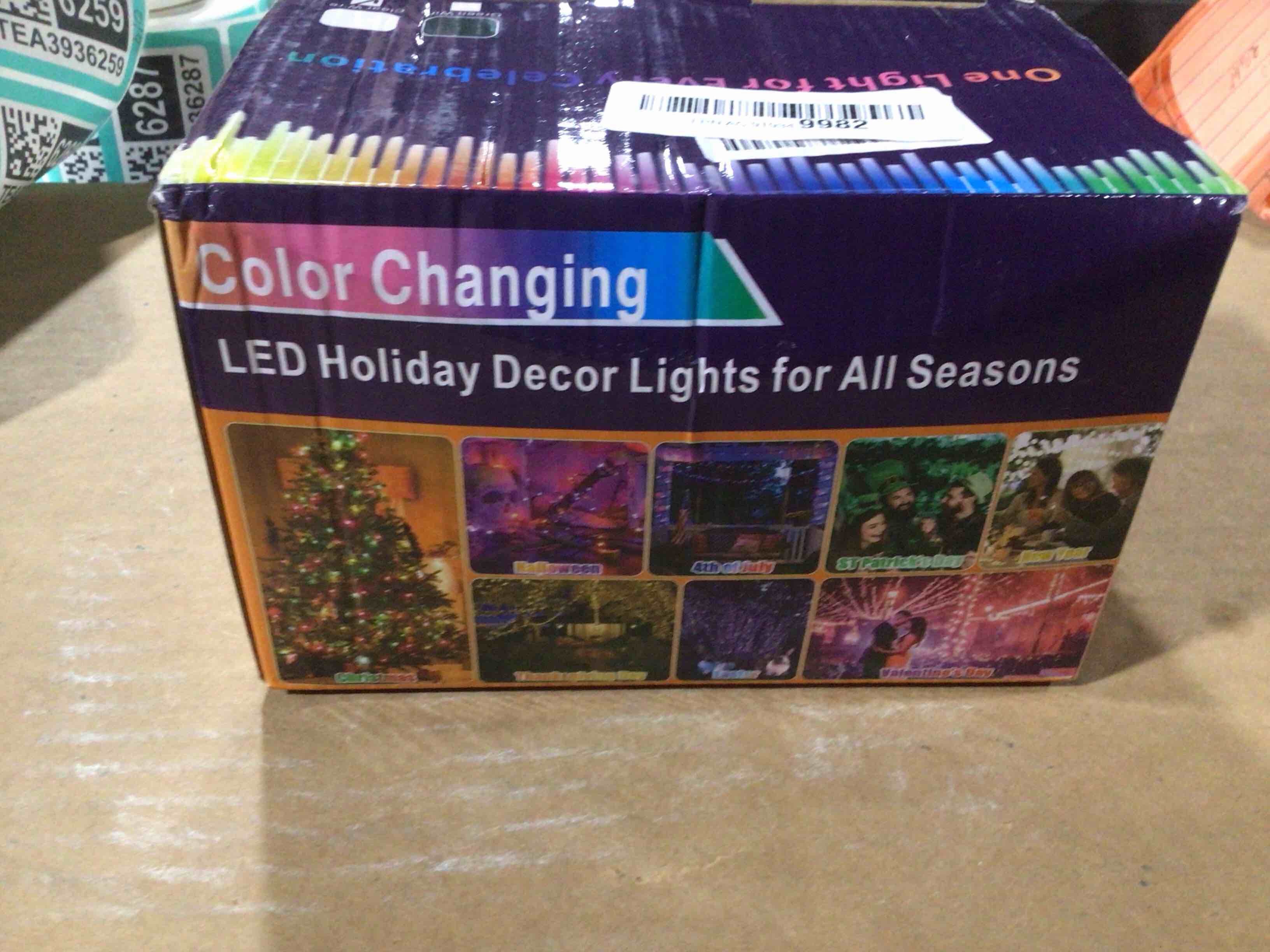 Condition photo showing New/Like New for LitHome 164Ft 500 LED Color Changing Christmas String Lights, 35 Colors 9 Modes RGB Christmas Lights with Remote Timer, Dimmable Led String Light Outdoor Plug in, Xmas Tree Light Indoor Party Decor Clear Wire 500LED / 164FT