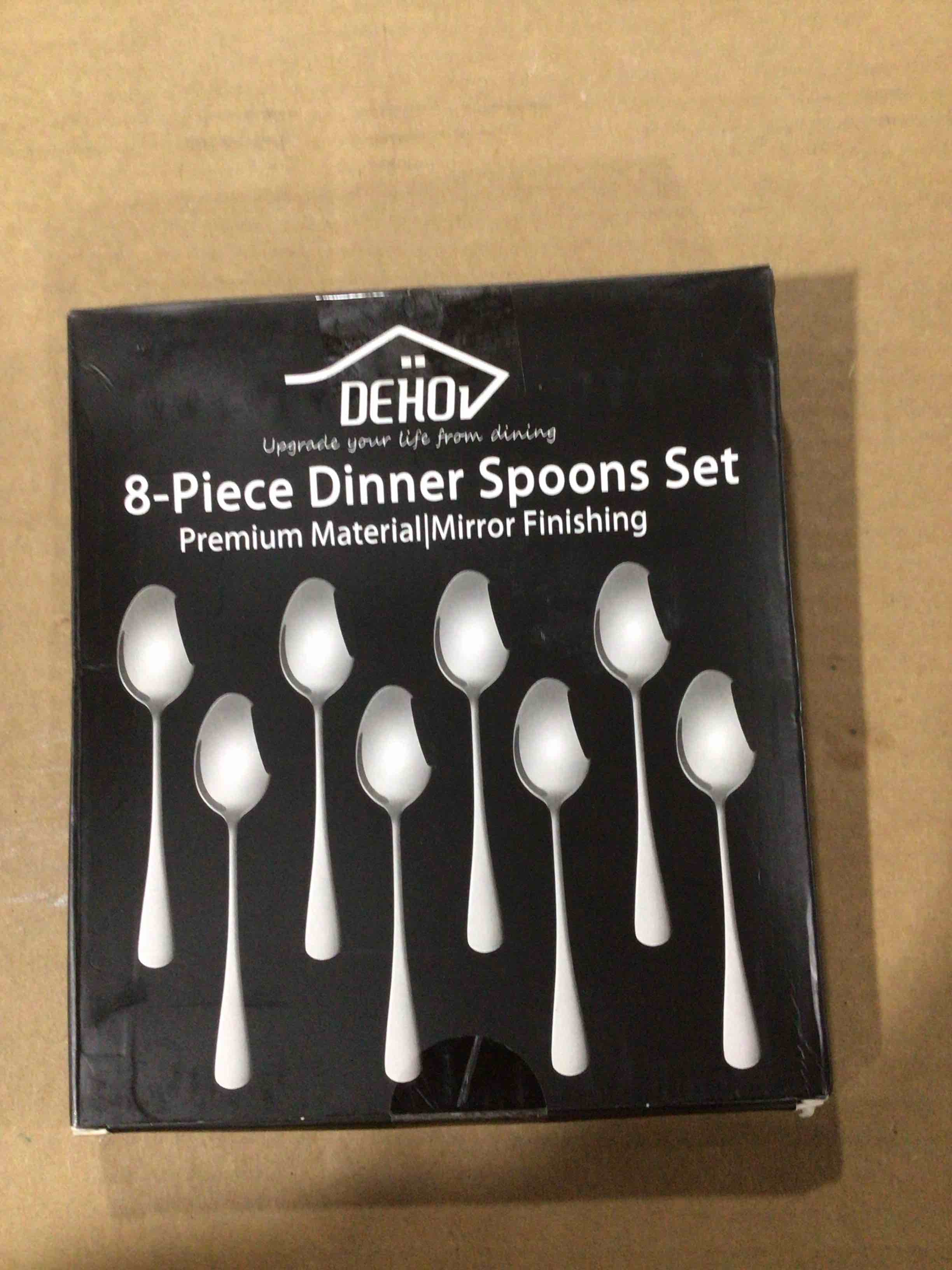 Condition photo showing New/Like New for Gold Soup Spoons,8 PCs 7.3 Inch Dinner Spoons,Durable Mirror Polishing Stainless Steel Silveware Main Spoon,Dishwasher Safe Gold Table Spoon For Home Restaurant Hotel 8-Piece(Gold)