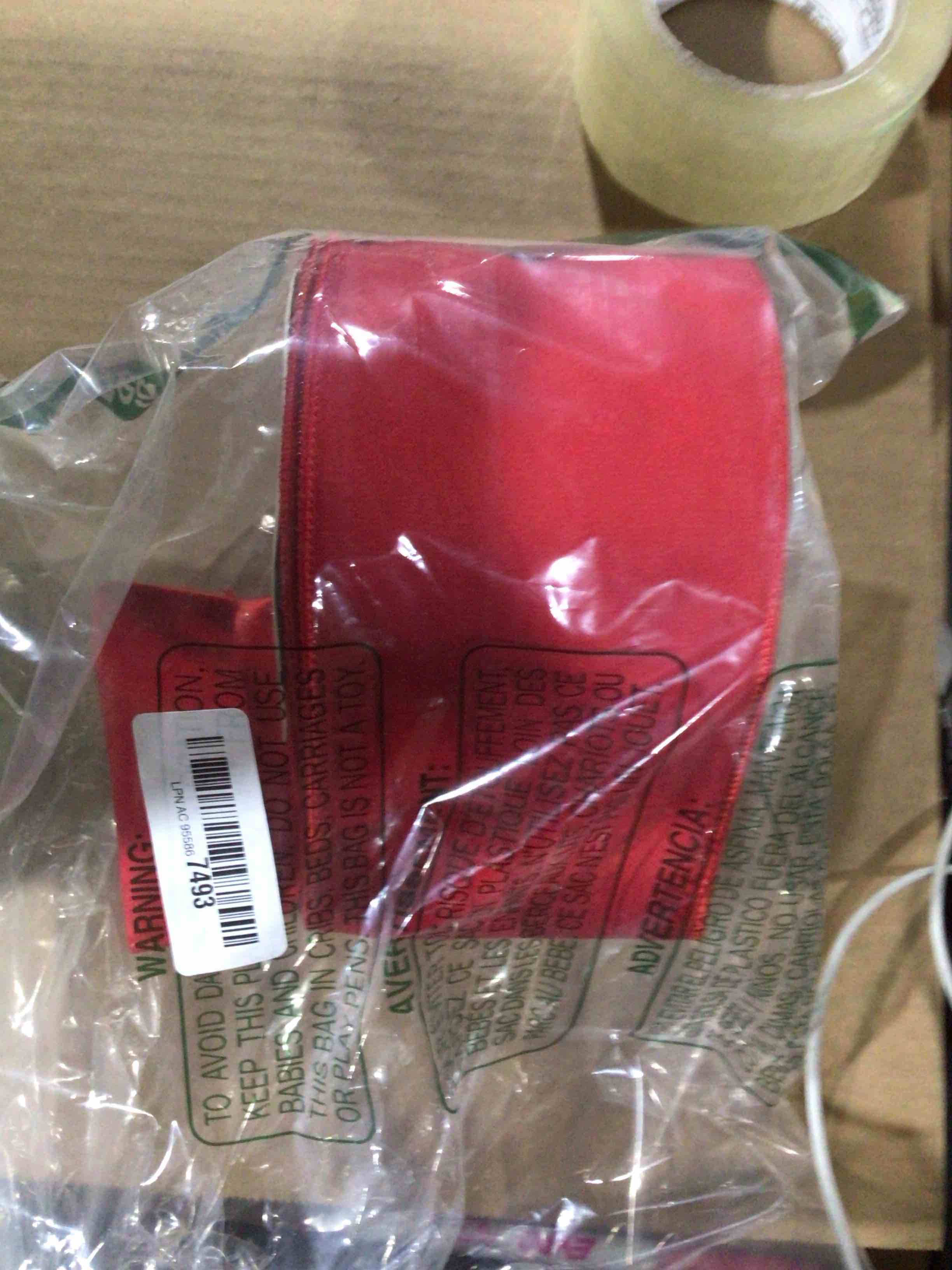 Condition photo showing New/Like New for Ribbli Red Velvet Wired Ribbon with Dupioni 4 Inch Christmas Ribbon for Gift Wrapping Christmas Tree Decoration Crafts Wreaths Supplies-Continuous 10 Yards Red 4 inch