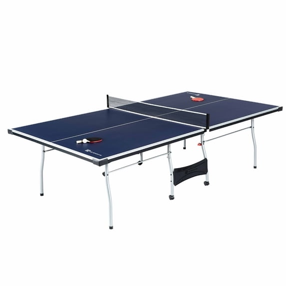Official Size Table Tennis Table  15mm  4 Piece  Pong Table  Blue/White  by MD Sports