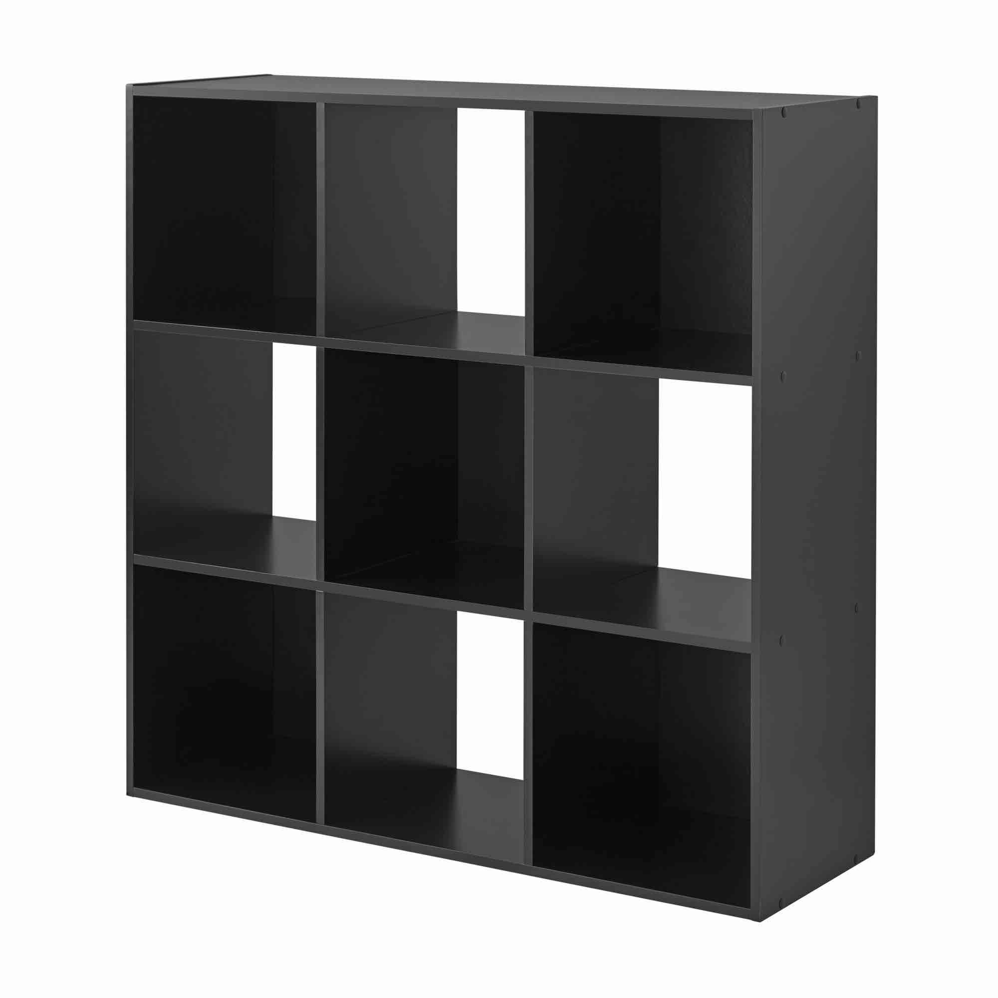 Mainstays 9 Cube Storage Organizer, Black