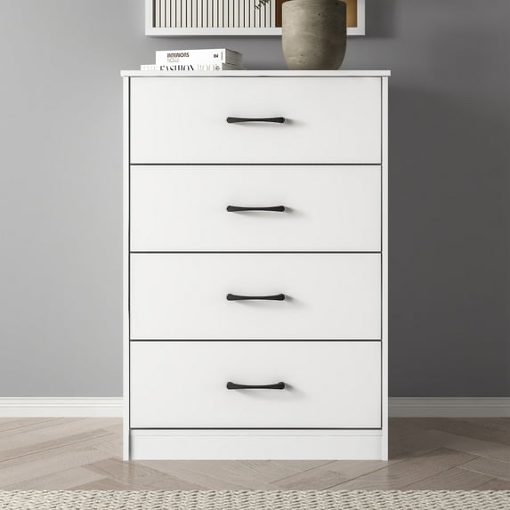 mainstays ardent 4 drawer dresser, white