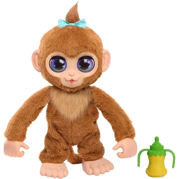 just play peanut the furreal interactive plush monkey 38 cm high plush monkey with sound functions toys for children ages 4 and up